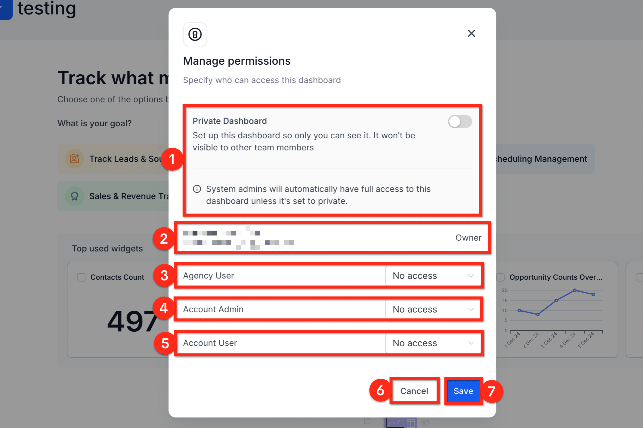 Schermata 21 — Pagina Dashboard del Subaccount - Visualizzazione e Modifica
