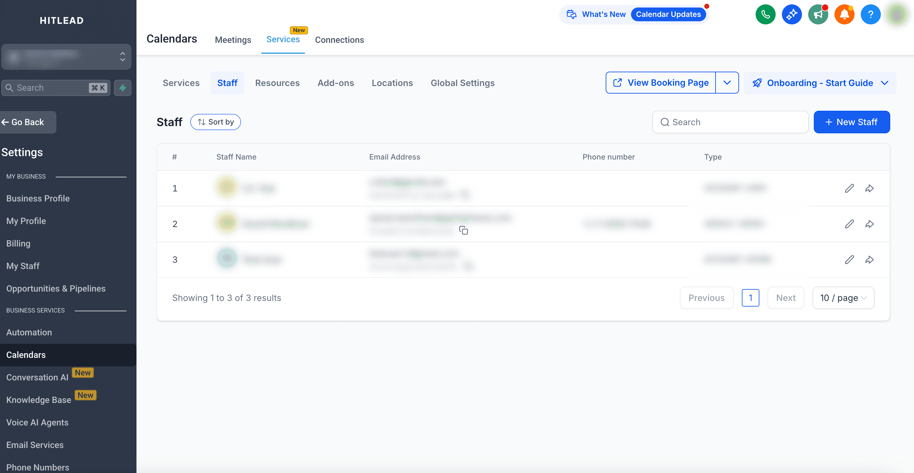Schermata 1 — Configurare il Personale nei Servizi