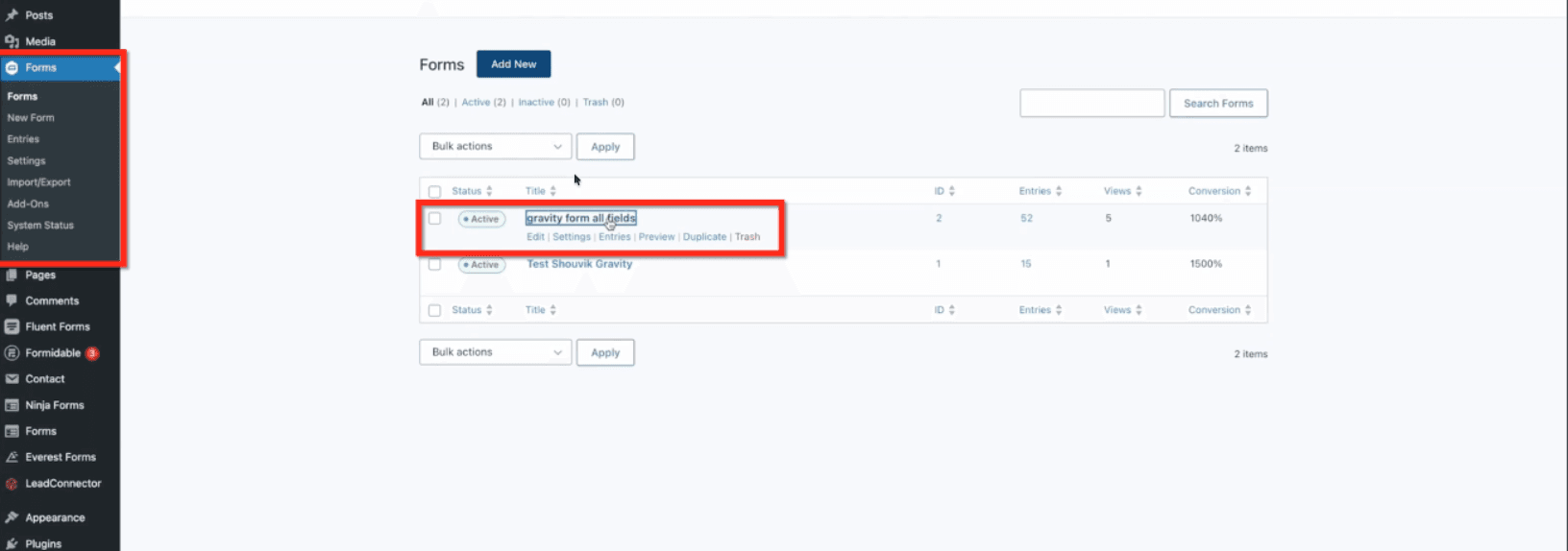 Schermata 4 — Tracciare Form Esterni con HITLEAD