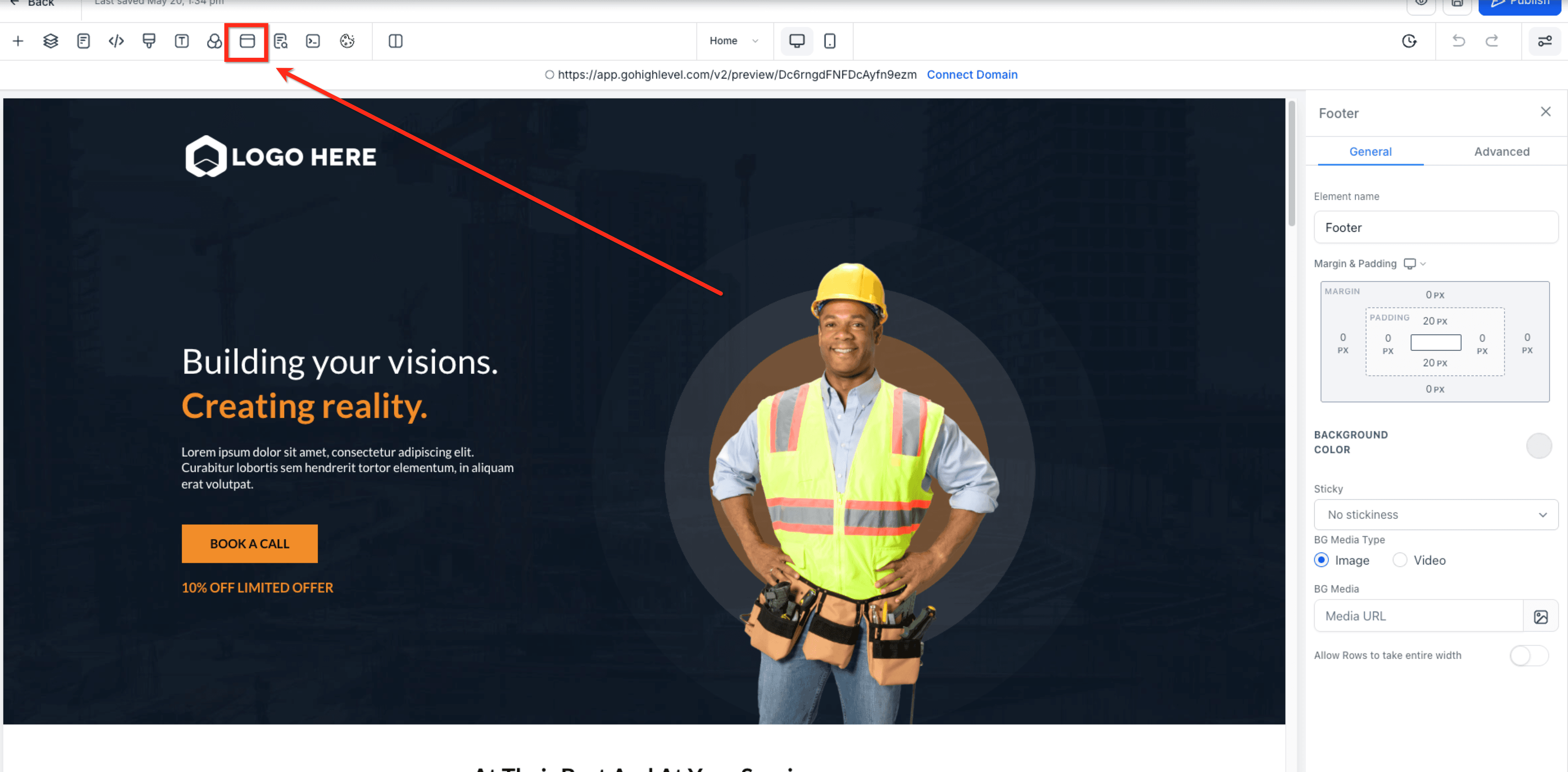 Schermata 1 — Mostrare un Popup all'Ingresso nel Funnel/Sito Web