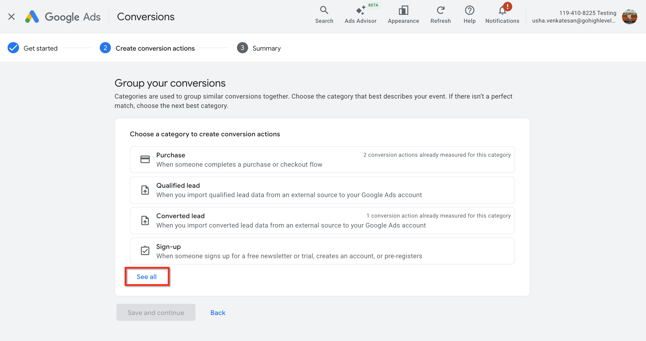 Schermata 8 — Come configurare le Azioni di Conversione Offline di Google Ads (configurazione lato piattaforma Google)