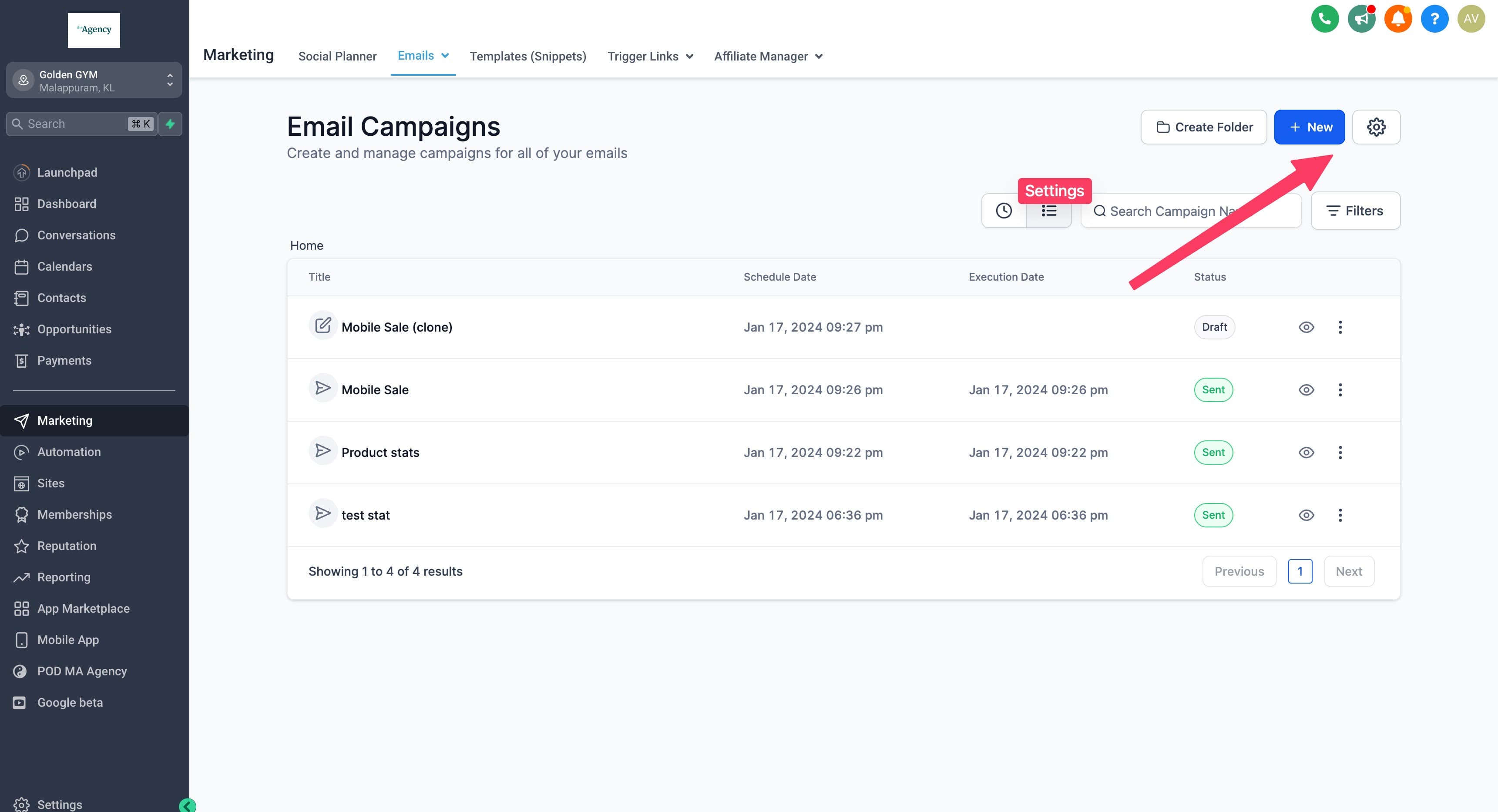 Schermata 3 — Guida alle Impostazioni di Attribuzione Email: come personalizzarle?