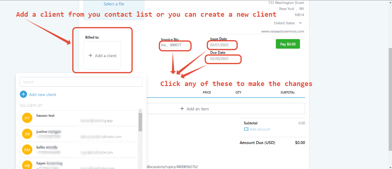 Schermata 4 — Come creare fatture in HITLEAD
