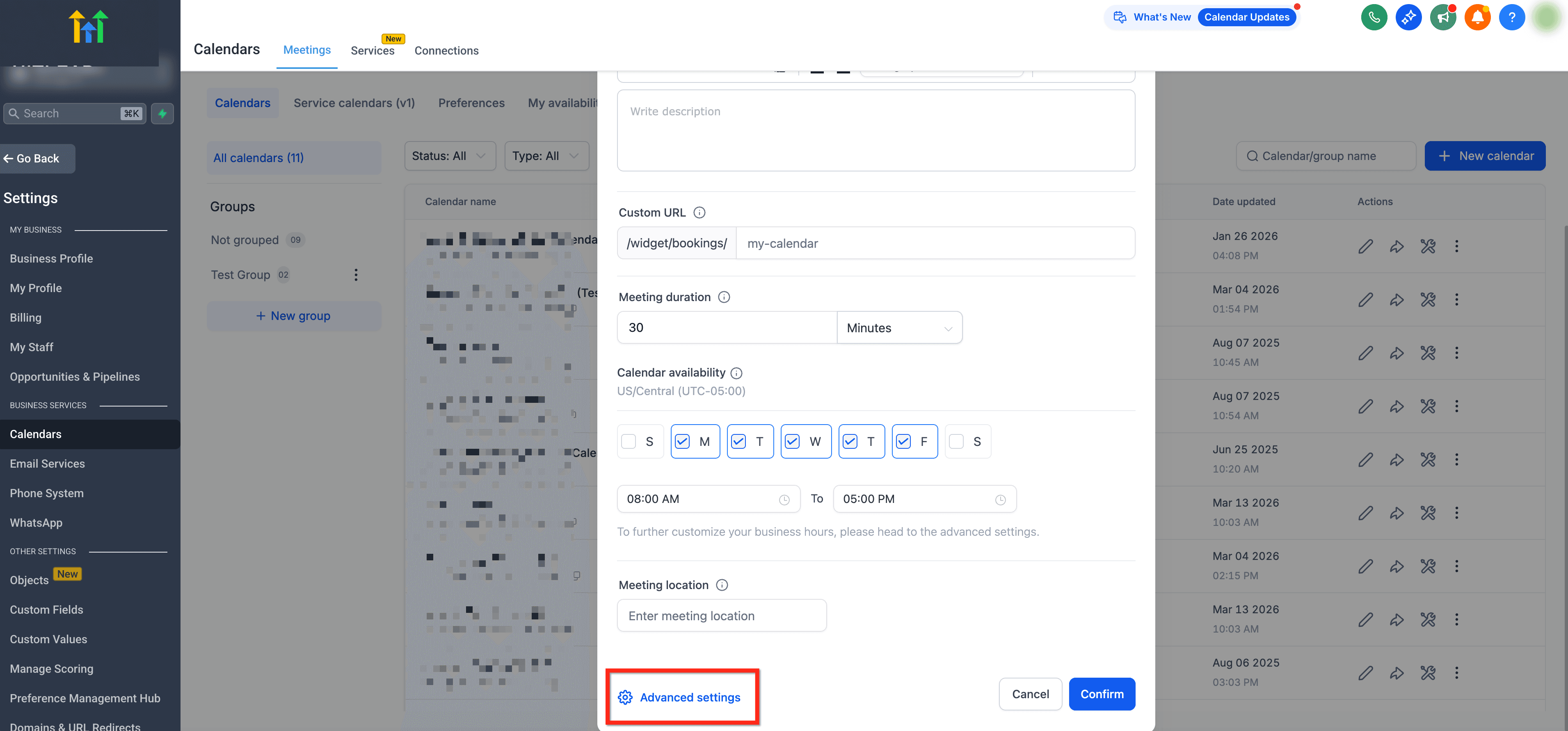 Schermata 7 — Come Creare Calendari Evento