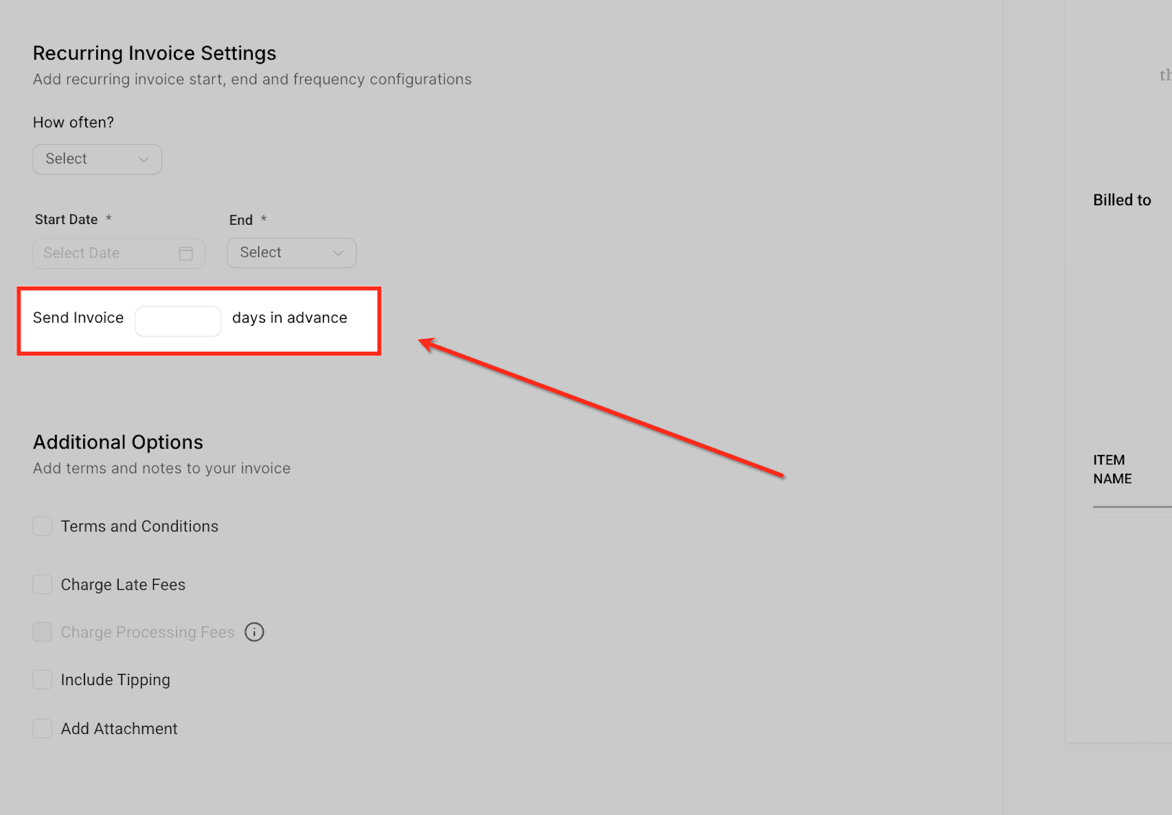 Schermata 7 — Come creare e gestire le fatture ricorrenti in HITLEAD