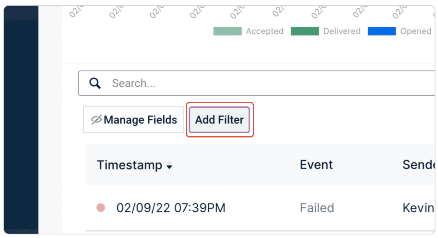 Add Filter button