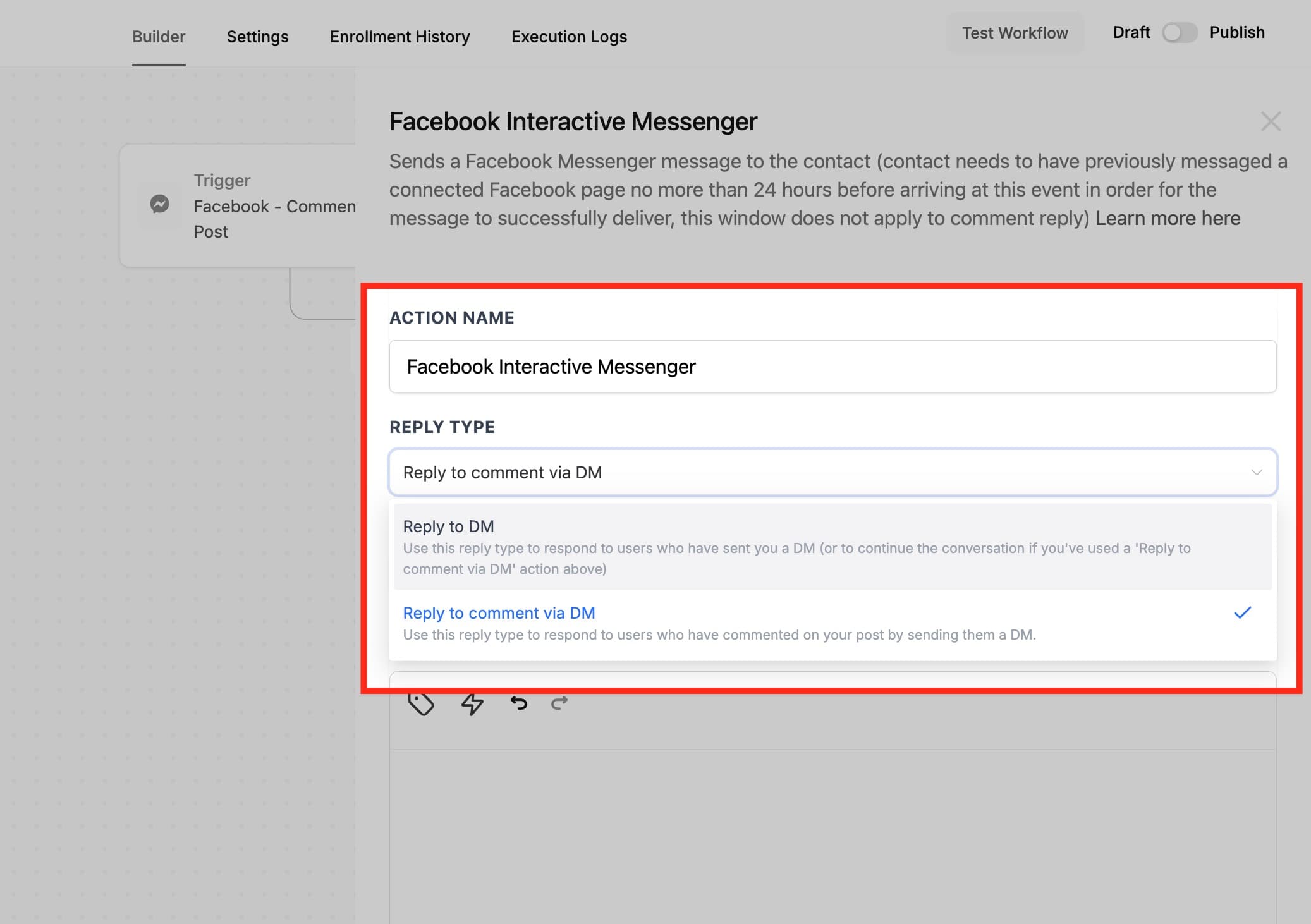 Schermata 3 — Guida alle Risposte Rapide per Facebook e Instagram