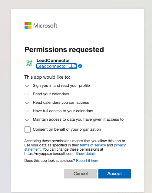 Schermata 2 — Come sincronizzare i Calendari HITLEAD con Outlook