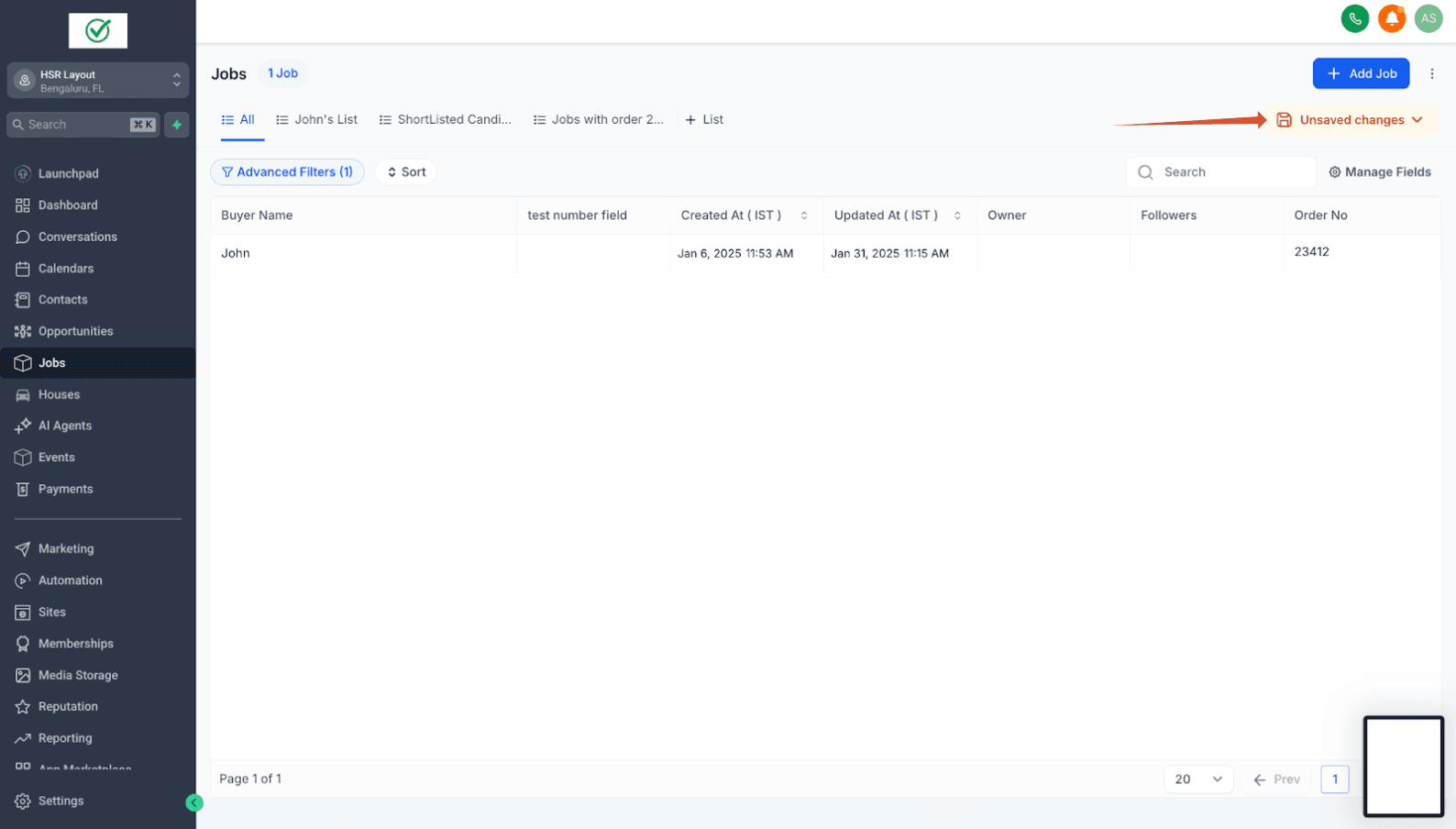 Schermata 9 — SmartList per Oggetti Personalizzati