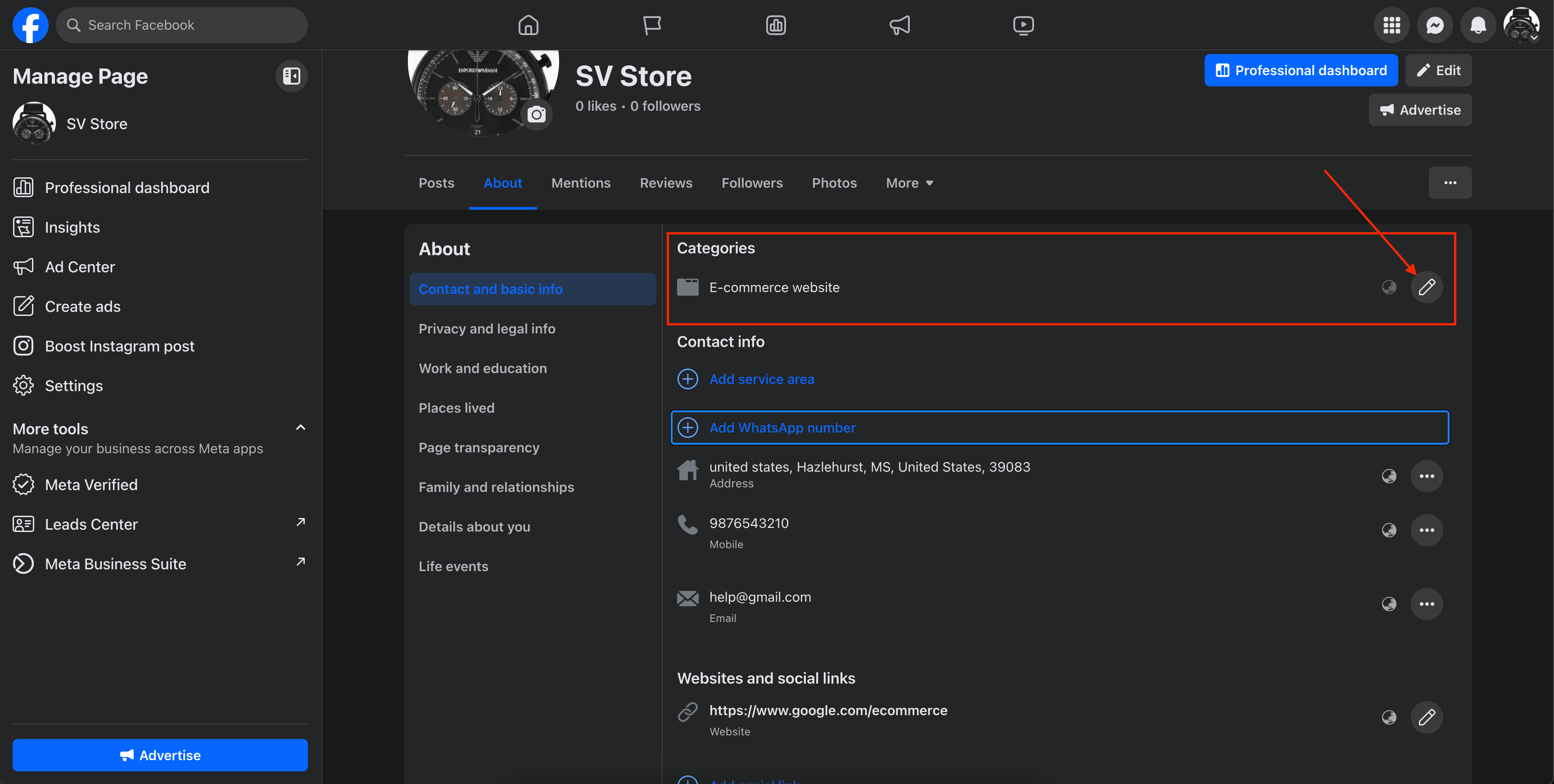 Schermata 20 — Come vendere prodotti su Facebook e Instagram Shops?