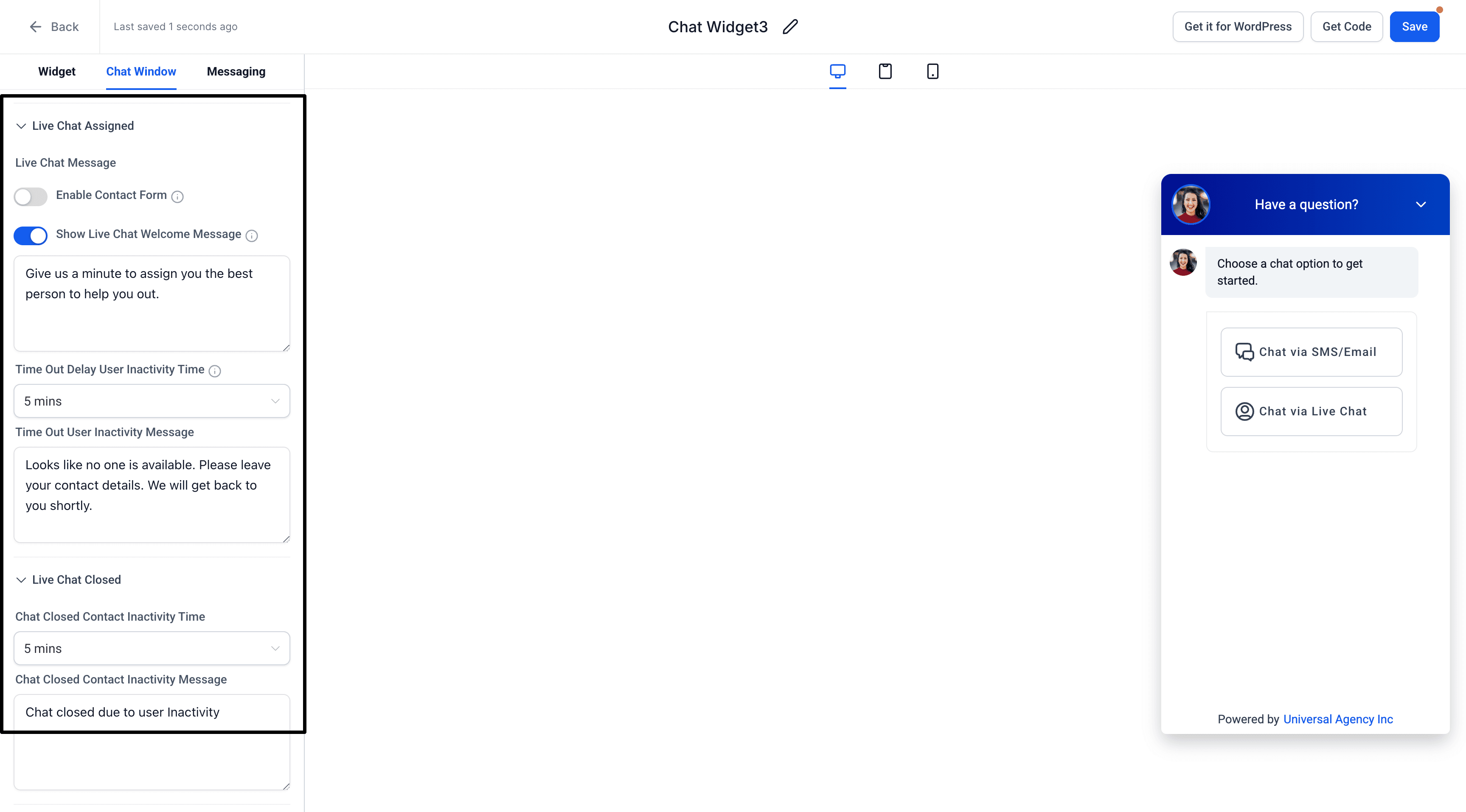 Schermata 6 — Come Usare il Chat Widget All-in-One