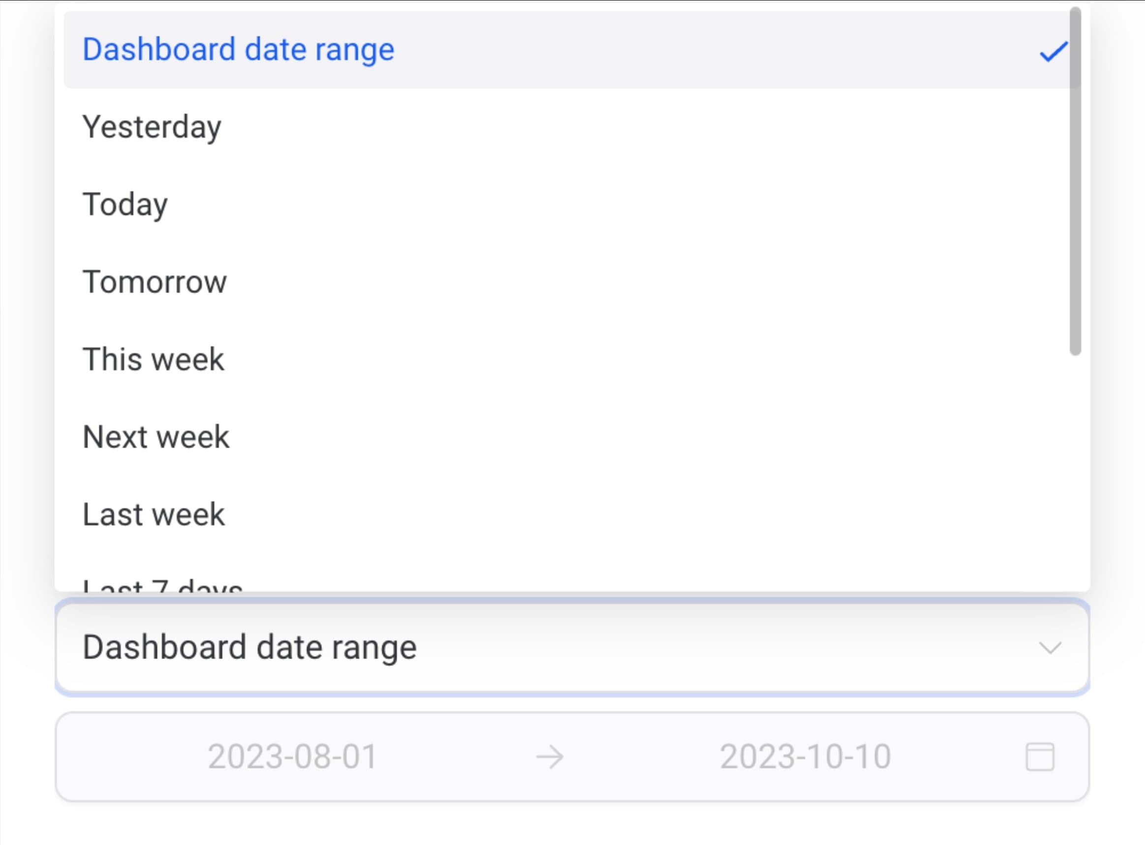 Schermata 7 — Personalizzare i Widget della Dashboard