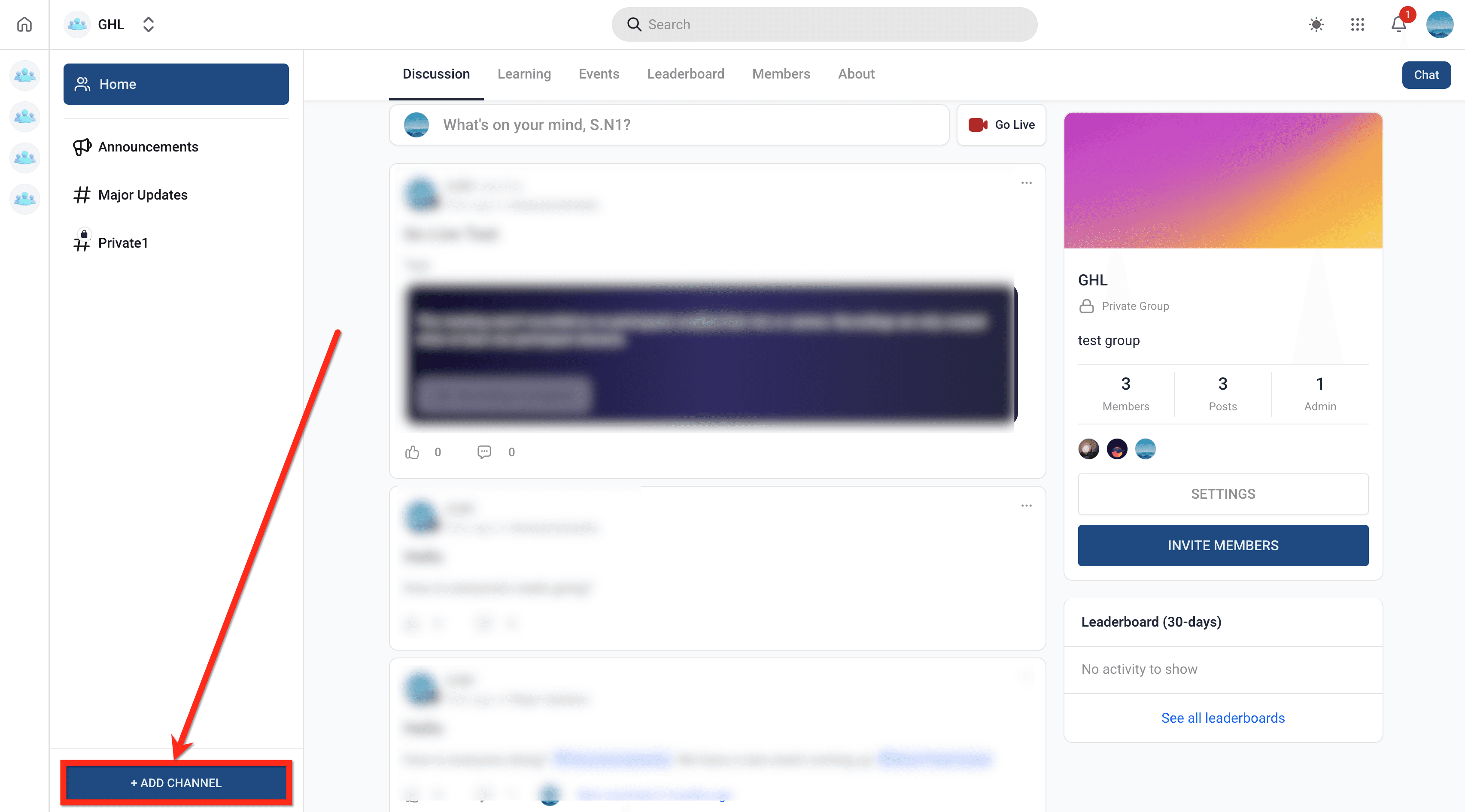 Schermata 3 — Communities - Canali Privati ed Emoji dei Canali