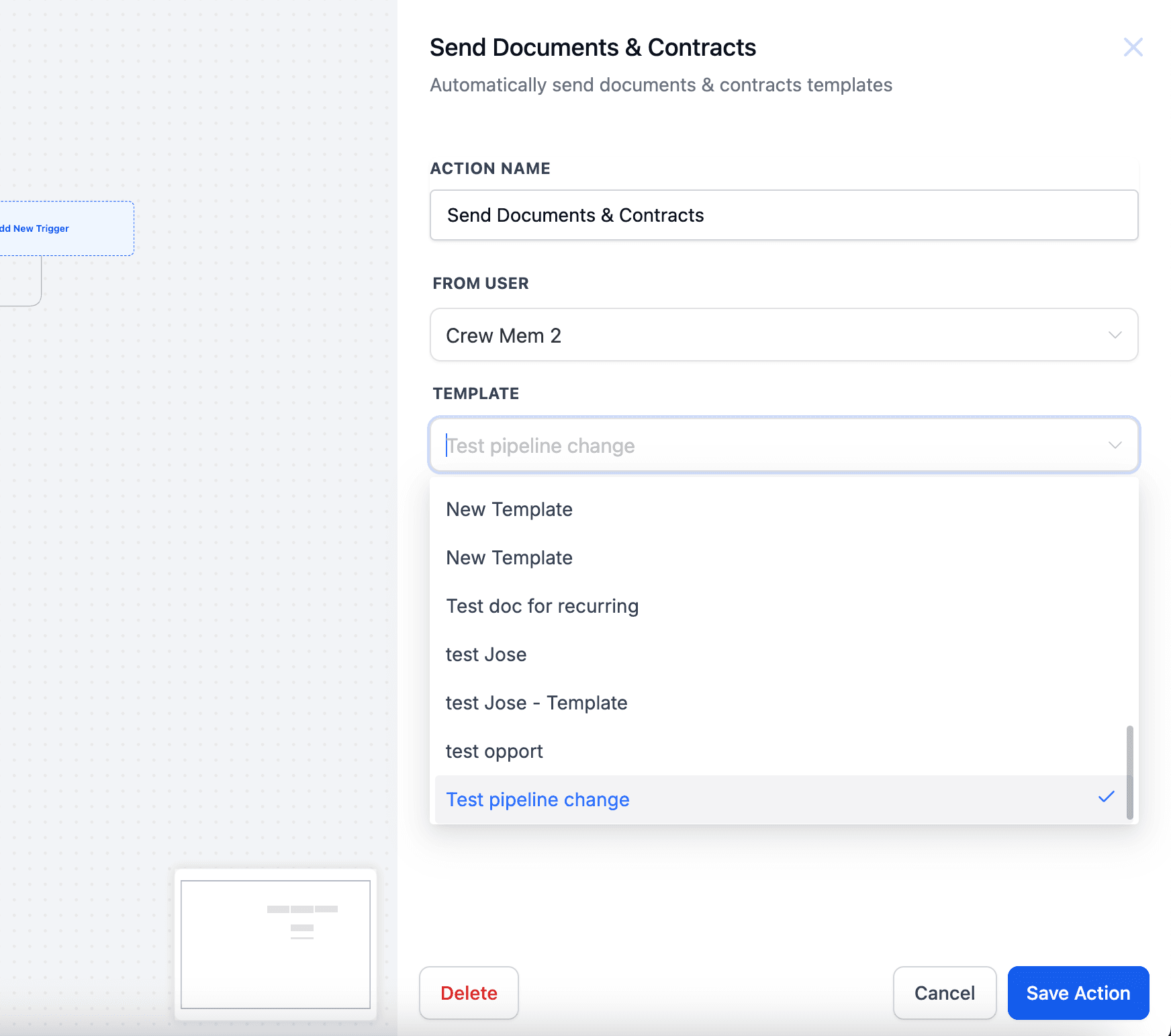 Schermata 8 — Template Documenti & Contratti con Valori Personalizzati delle Opportunità