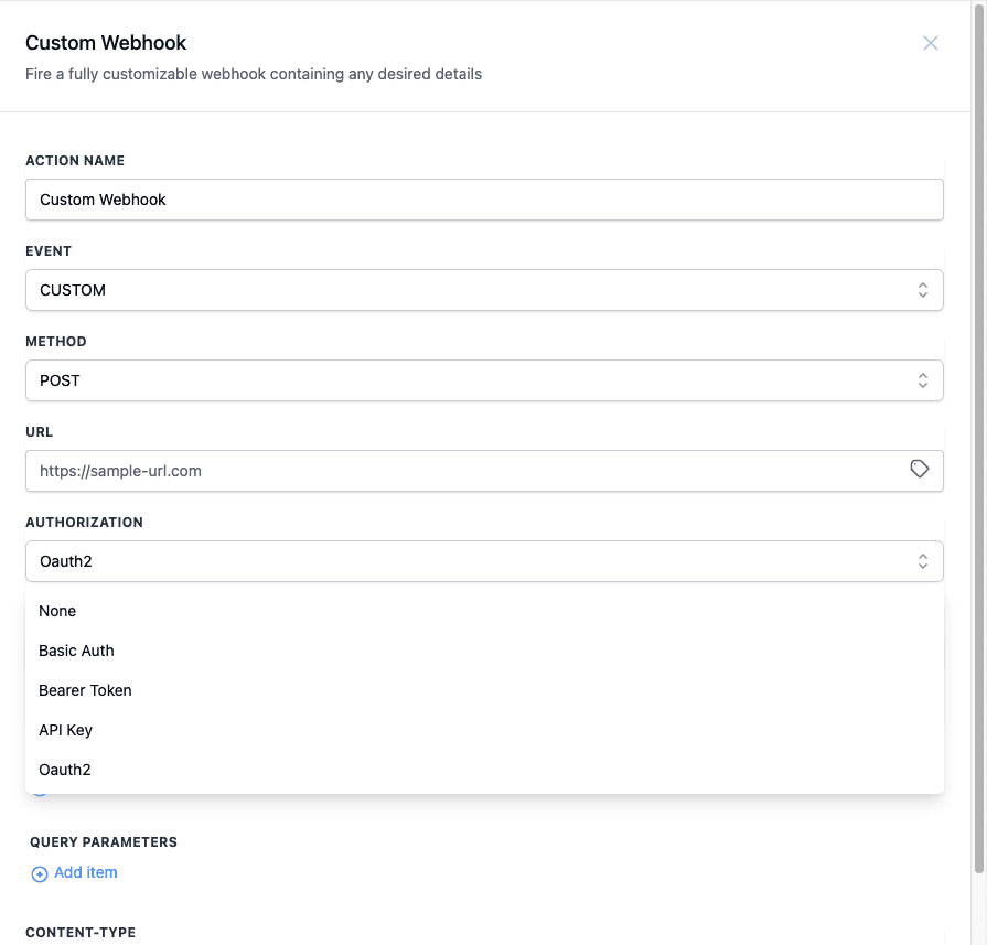 Schermata 1 — Workflow - OAuth2 nel Webhook Personalizzato