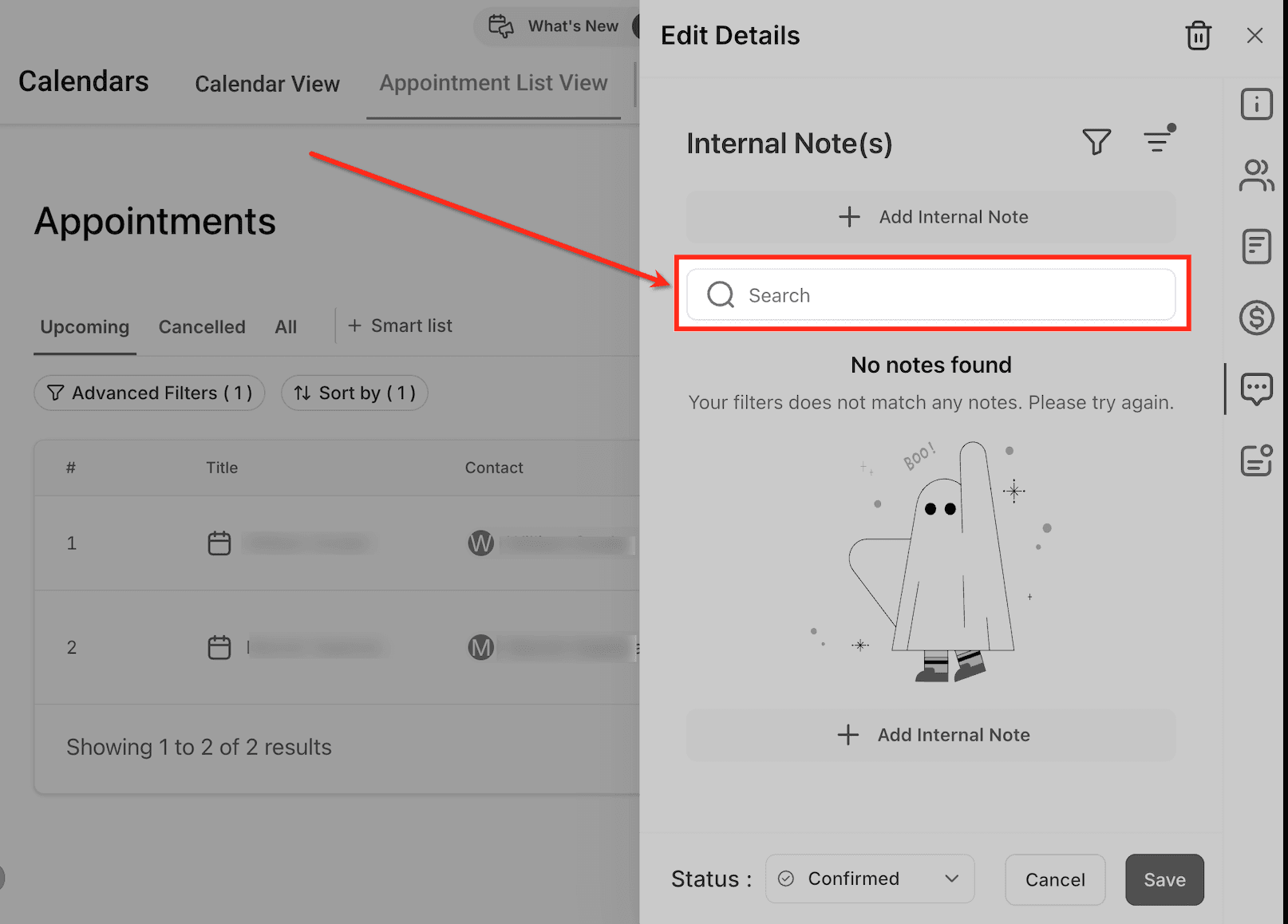 Schermata 11 — Come Creare e Gestire le Note degli Appuntamenti e Sincronizzarle tra i Record