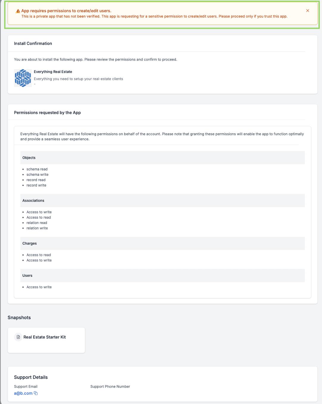 Schermata 2 — Sicurezza API - Consenso OAuth per le App del Marketplace