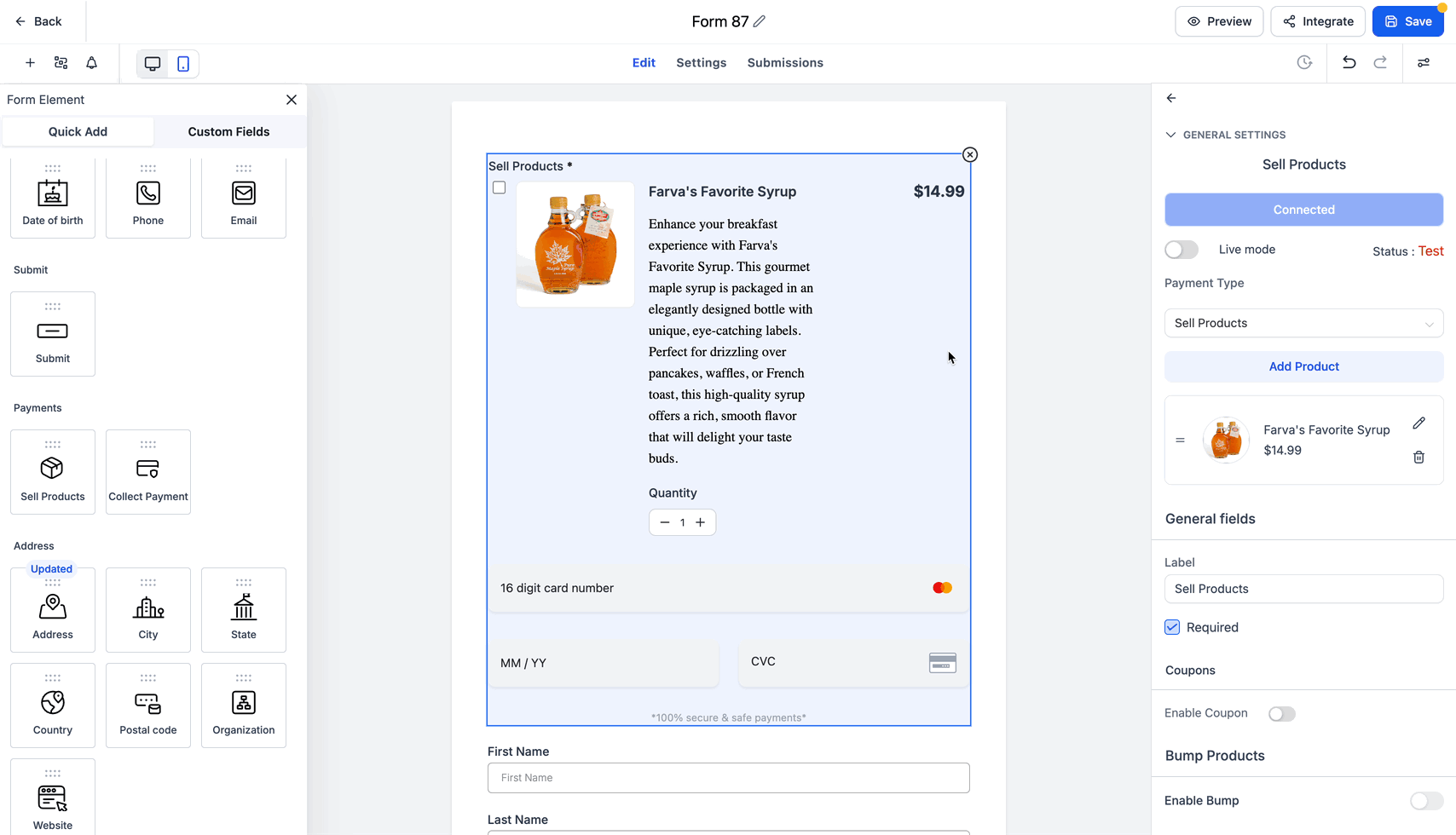 Schermata 3 — Form - Come Configurare e Usare gli Order Bump