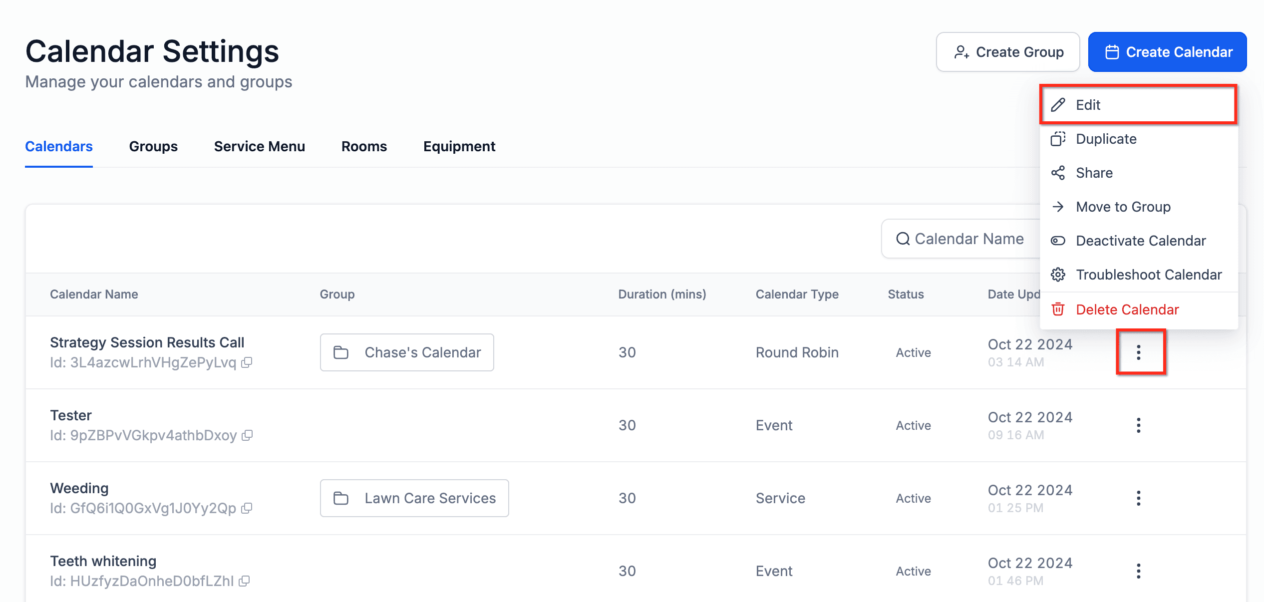 Schermata 9 — Calendari Round Robin: Configurazione, Distribuzione e Disponibilità