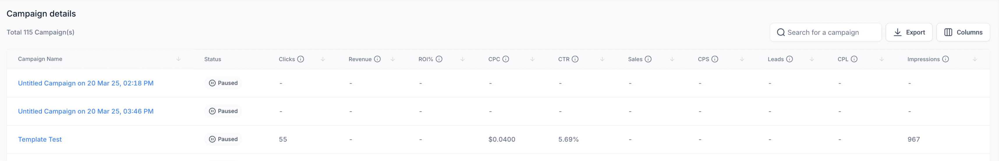Schermata 4 — Come visualizzare le statistiche delle Campaign Google in Ad Manager
