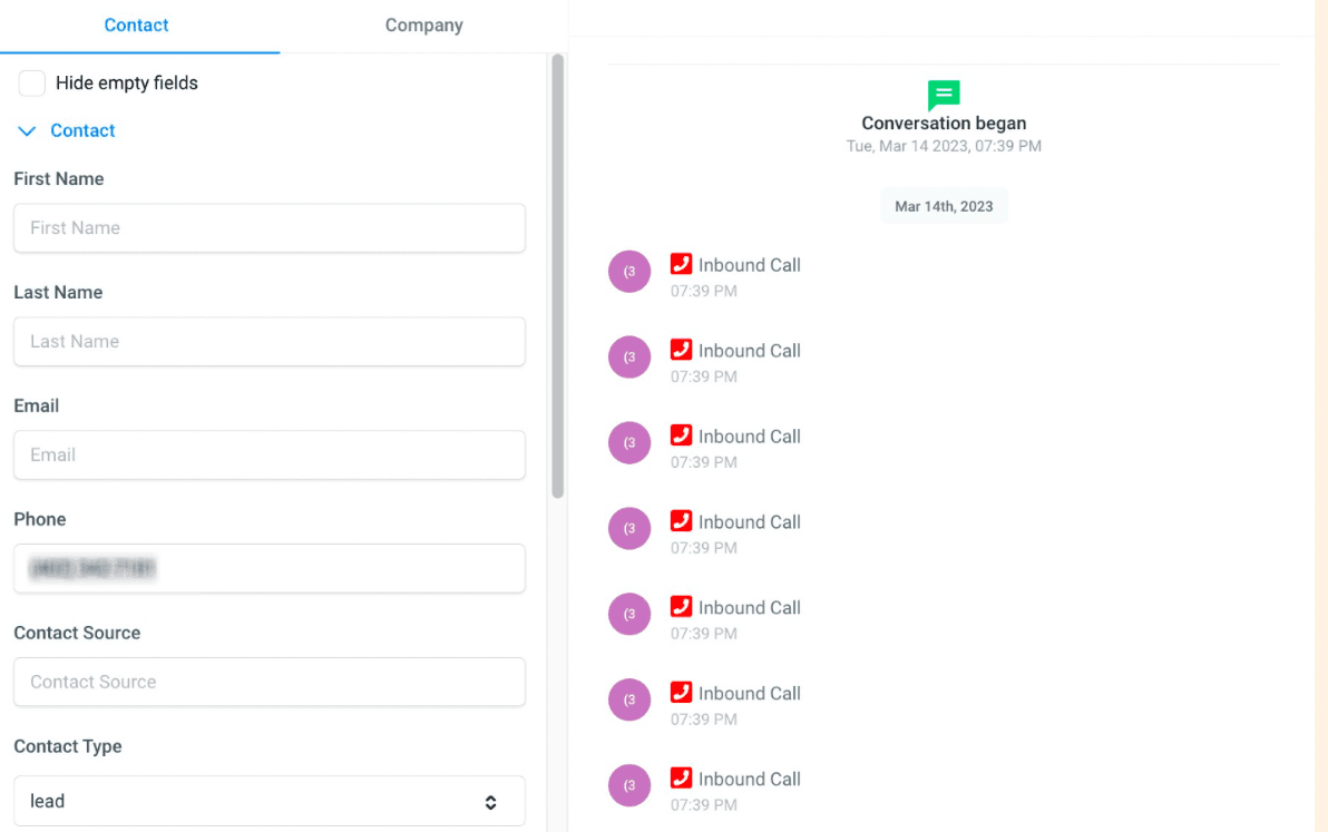 Schermata 1 — Come risolvere il loop di reindirizzamento delle chiamate telefoniche