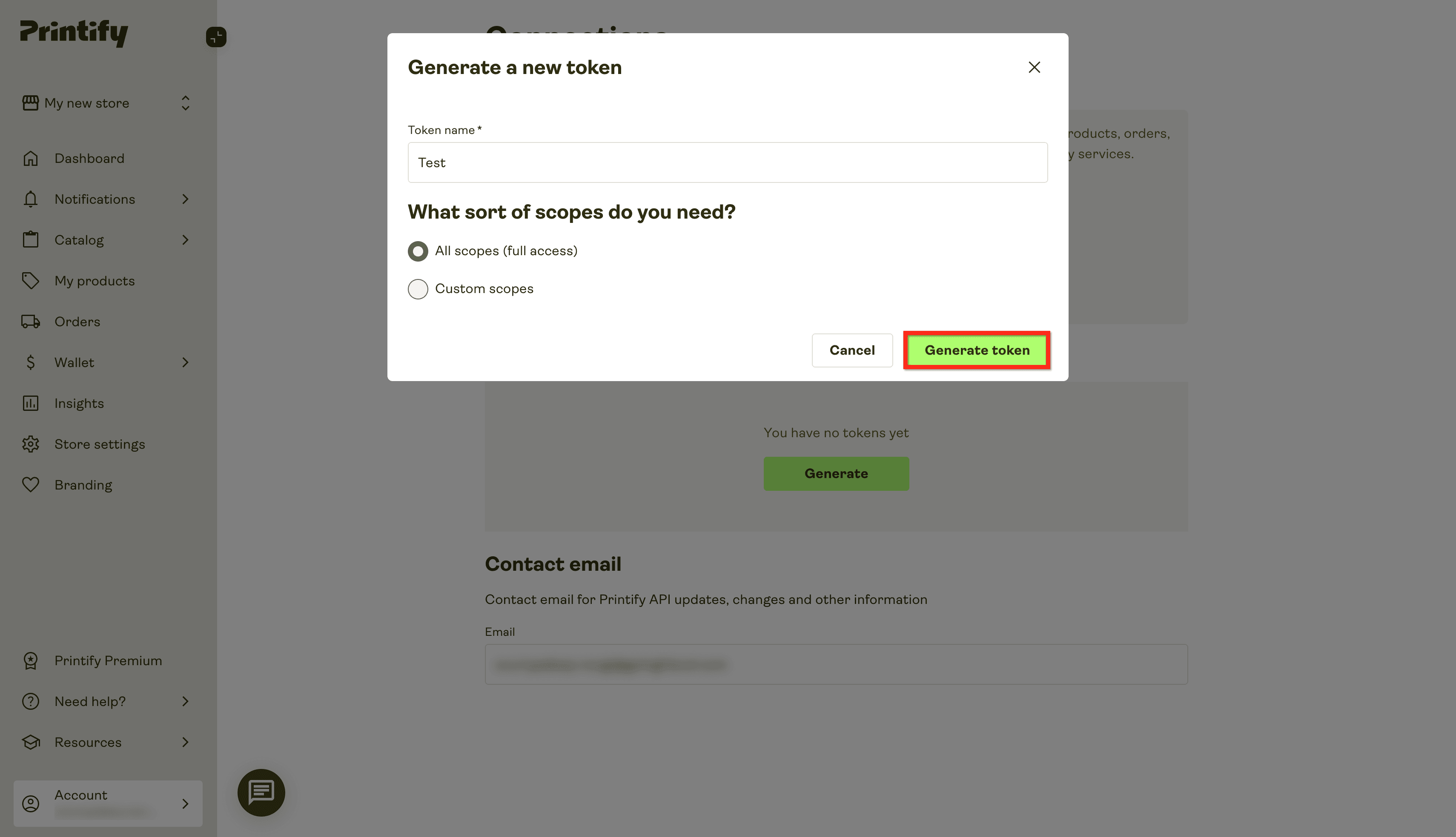 Schermata 2 — Integrazione Printify per gli Store Ecommerce