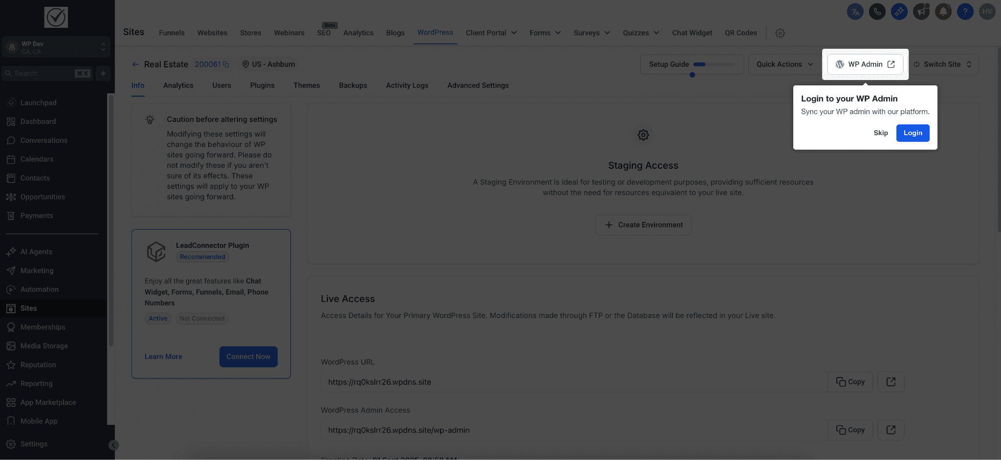 Schermata 3 — Guida alla Configurazione dell'Hosting WordPress