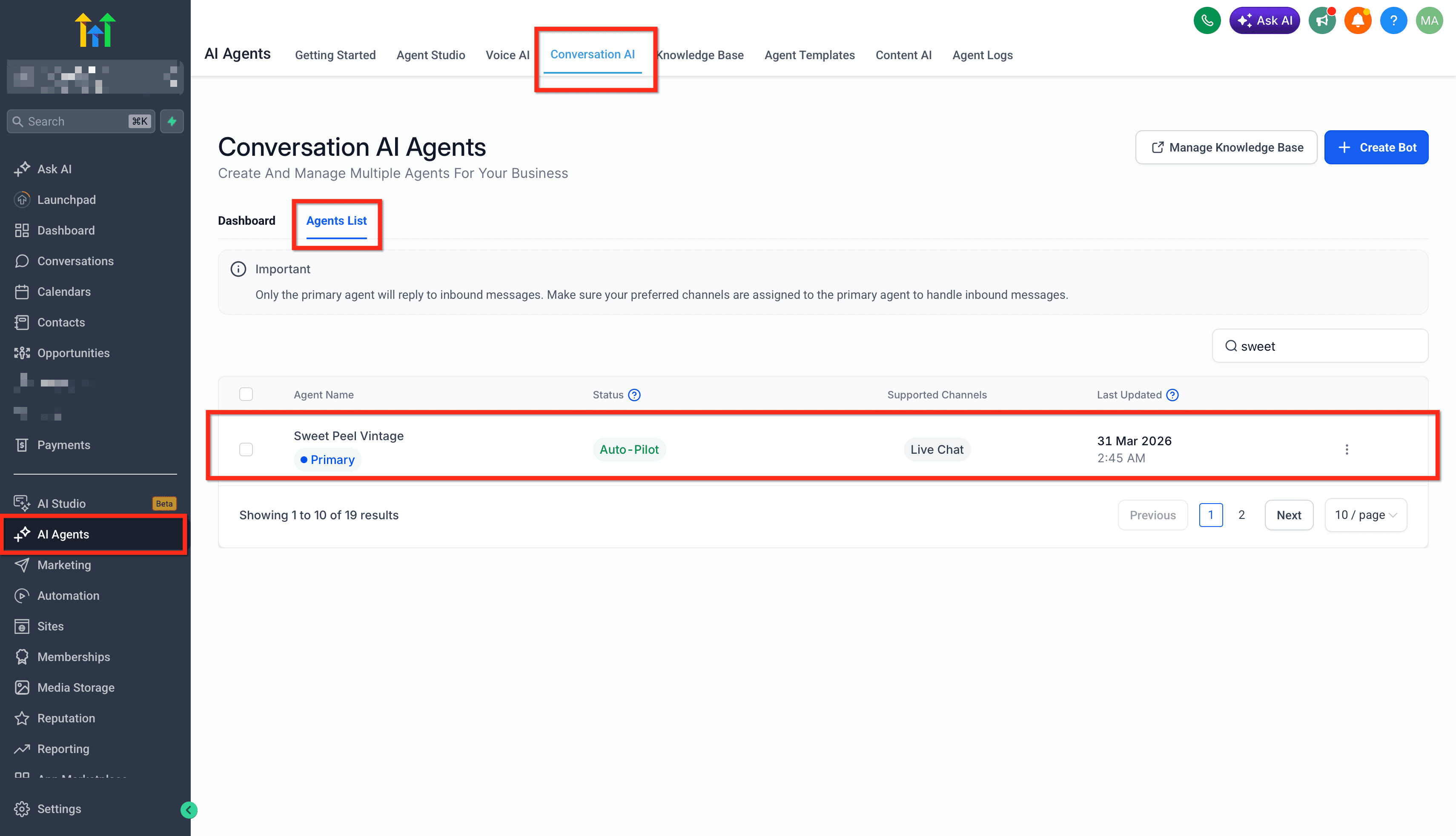 Schermata 4 — Prenotazione Appuntamenti nella Conversation AI