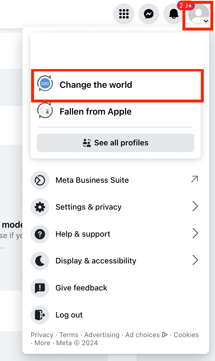 Schermata 1 — Guida alla risoluzione dei problemi di pubblicazione su Facebook