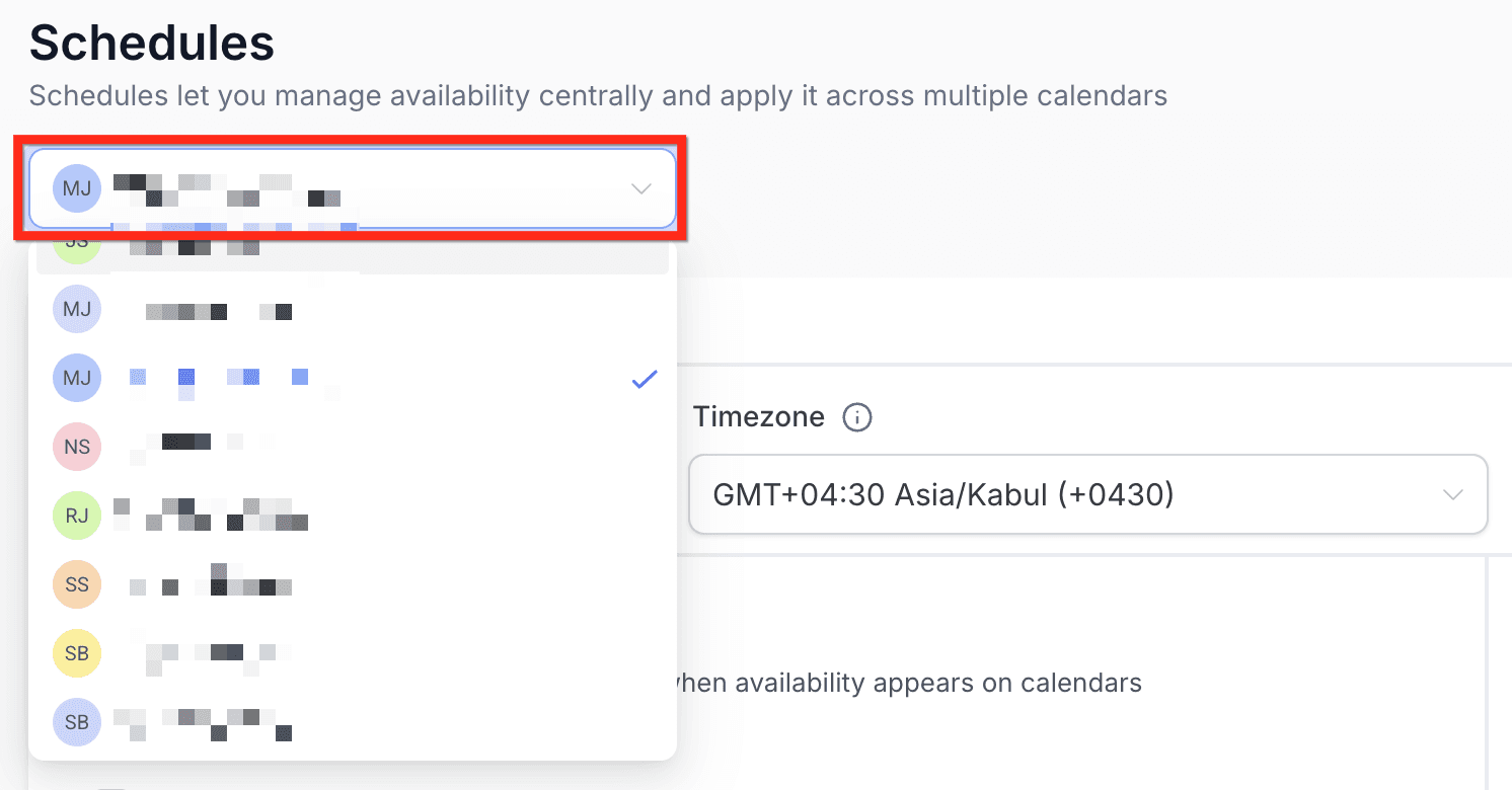 Schermata 5 — Schedule - Gestione Centralizzata della Disponibilità