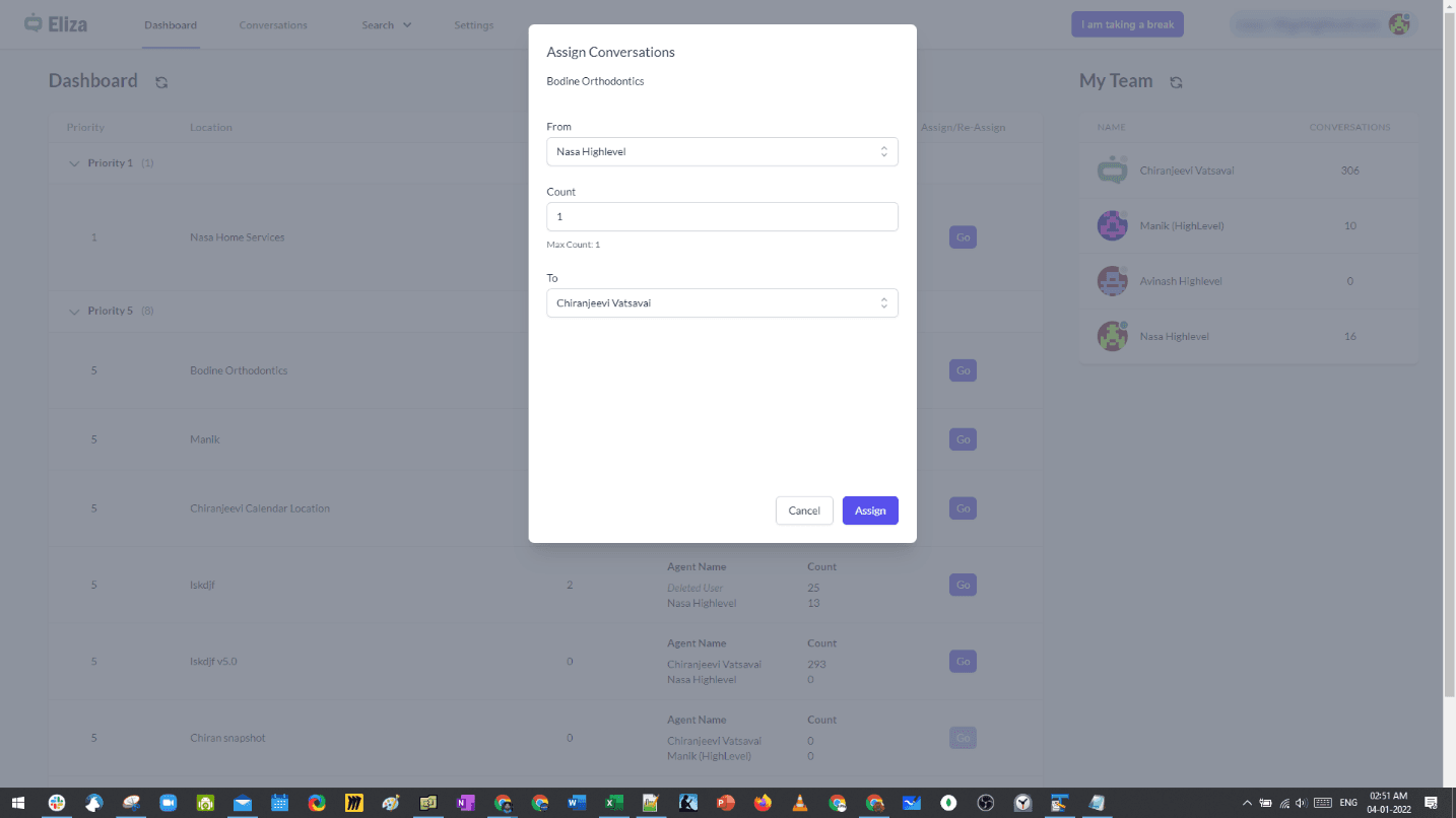 Schermata 3 — Dashboard della Piattaforma Agenti Eliza