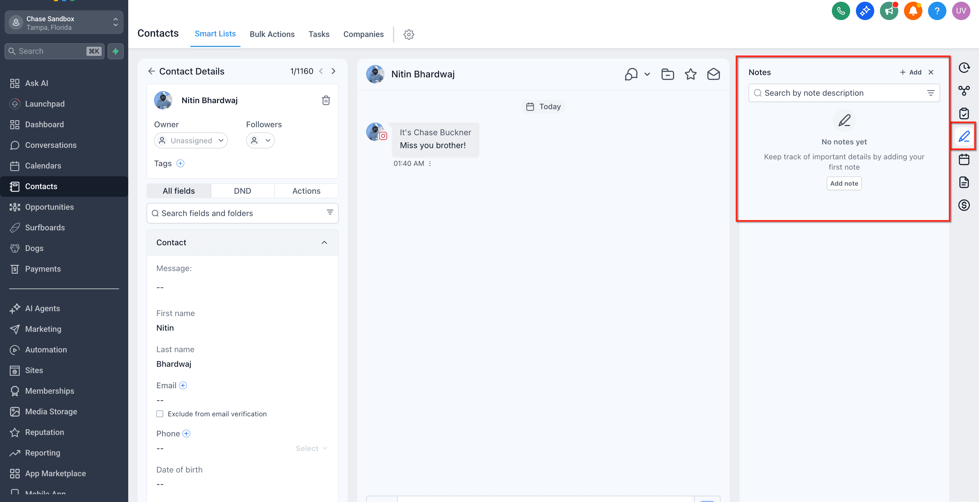 Schermata 2 — Note sugli Oggetti Personalizzati in HITLEAD