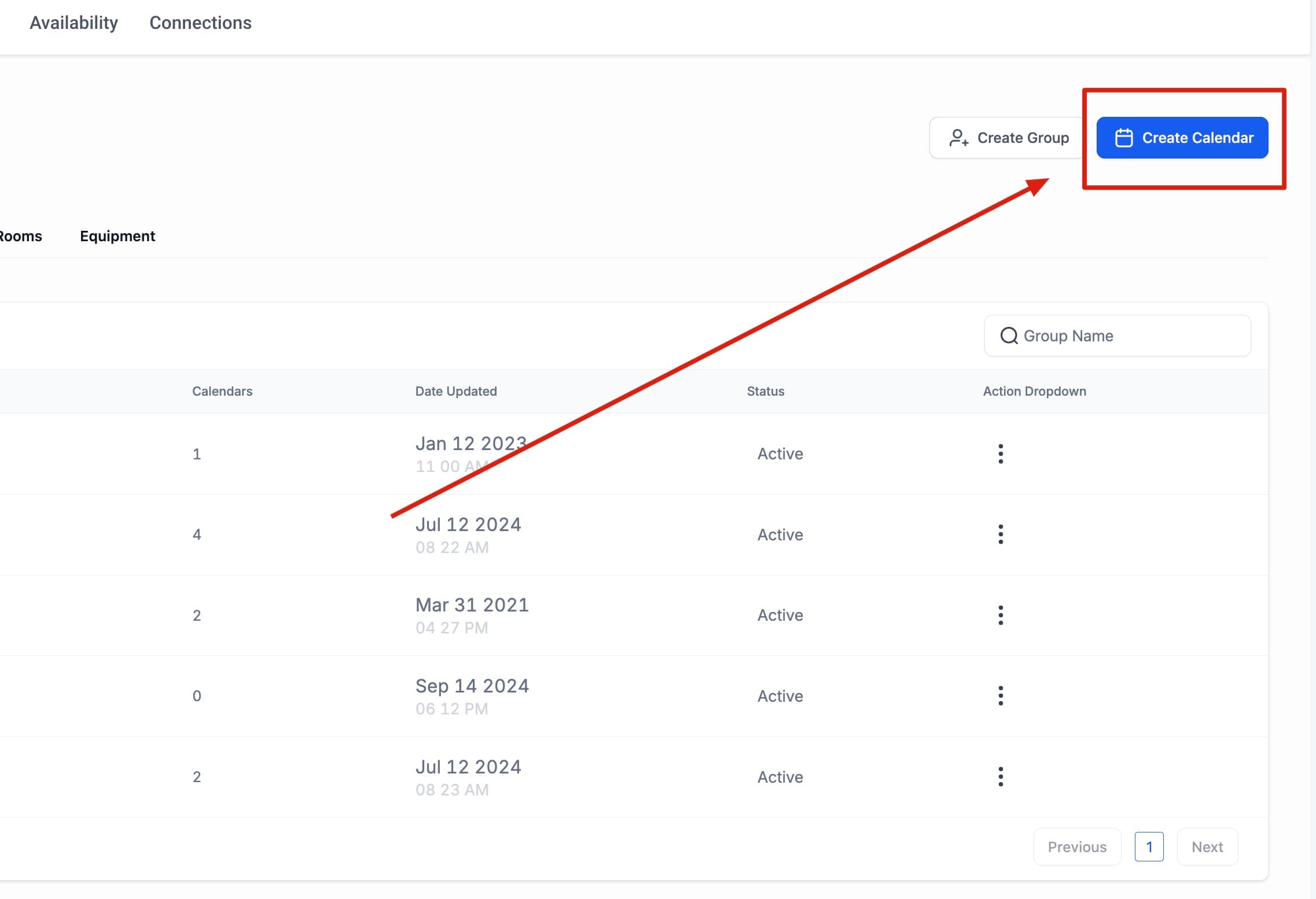 Schermata 2 — Come creare Calendari di Servizio