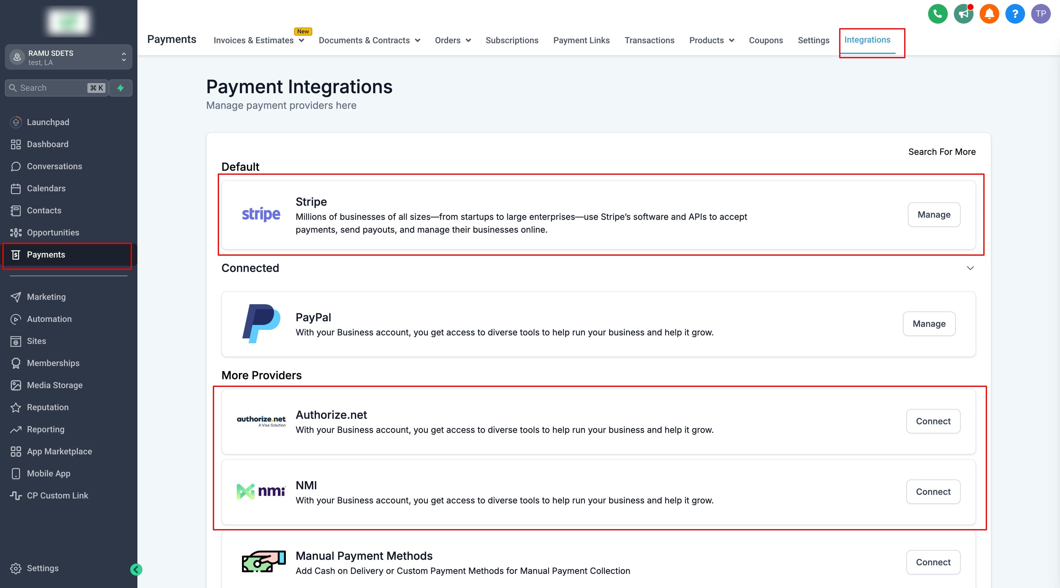 Schermata 1 — Quali gateway di pagamento sono supportati nell'Affiliate Manager per la vendita di prodotti?