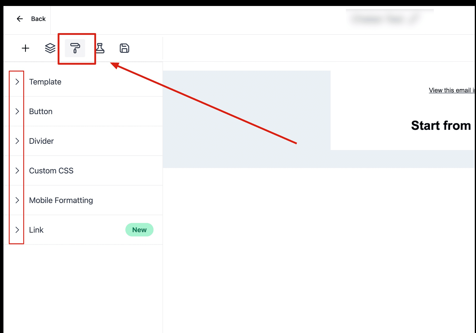 Schermata 7 — Come usare l'Email Builder e il suo Editor Inline