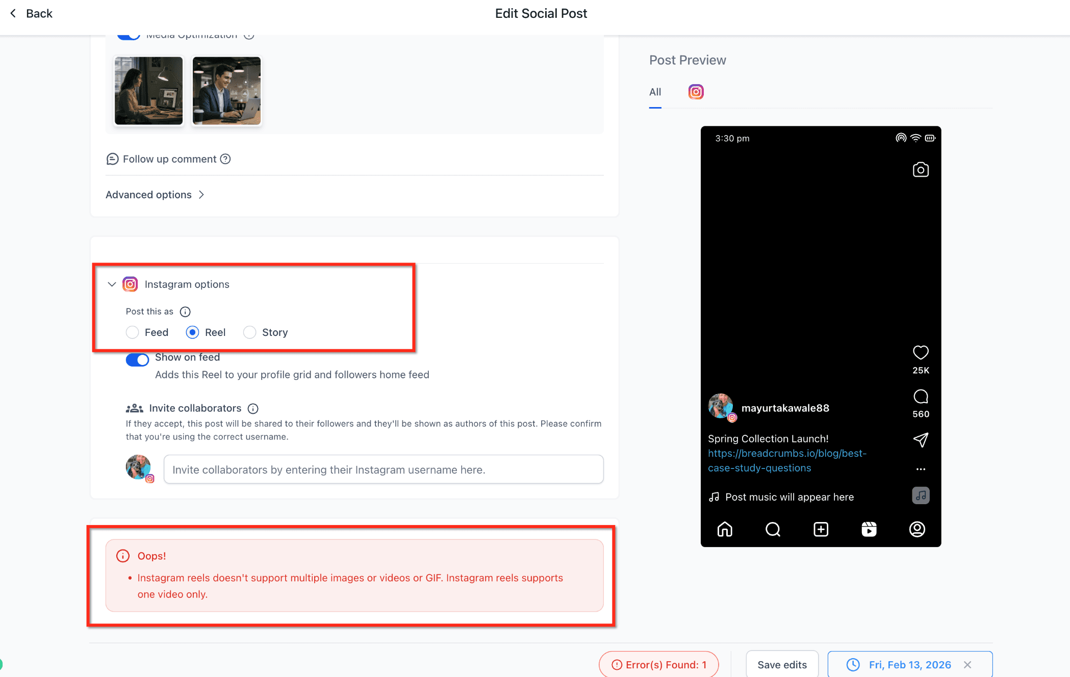 Schermata 9 — Social Planner - CSV Avanzato per la Pianificazione in Blocco
