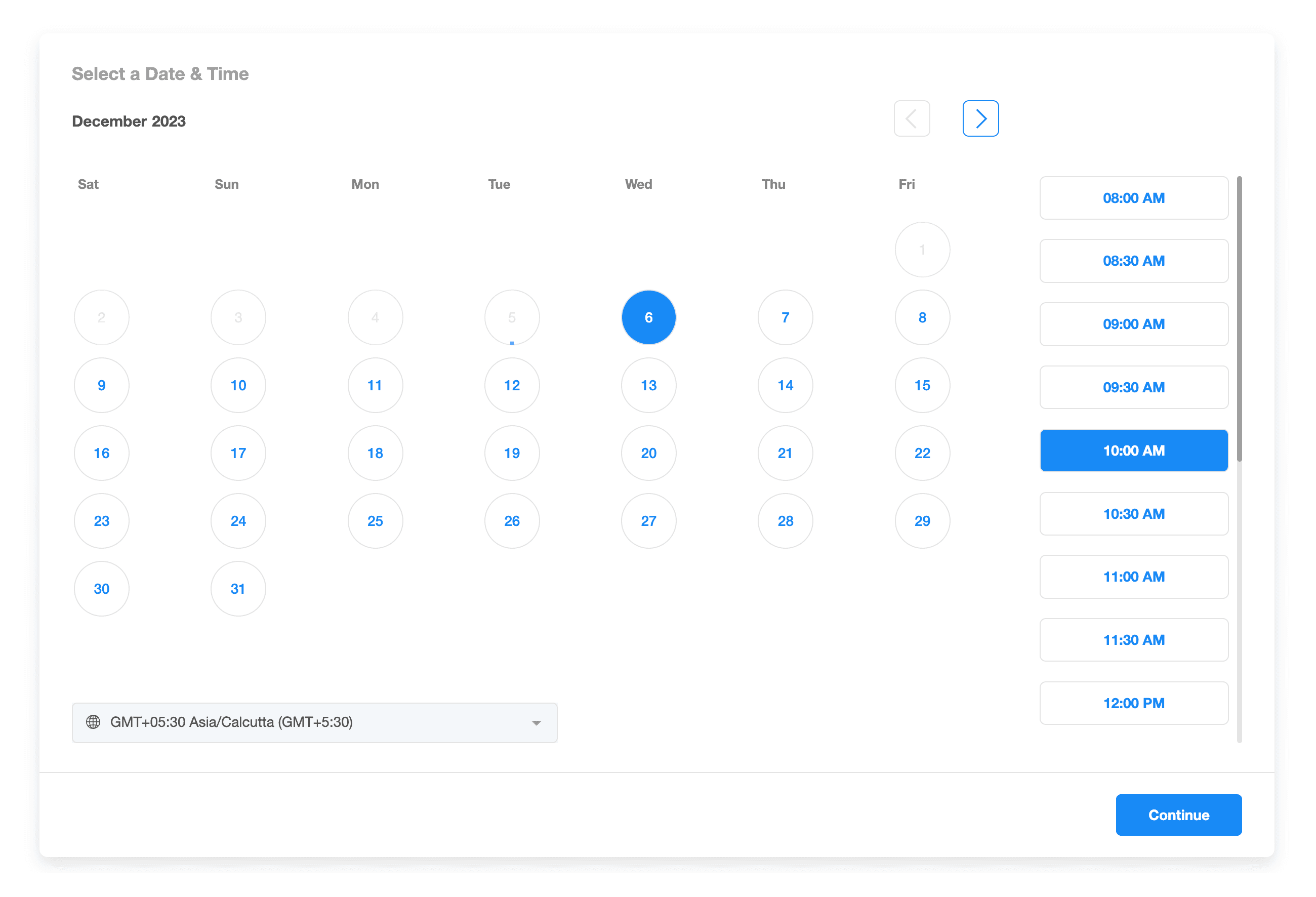 Schermata 7 — Personalizzazione del Widget del Calendario