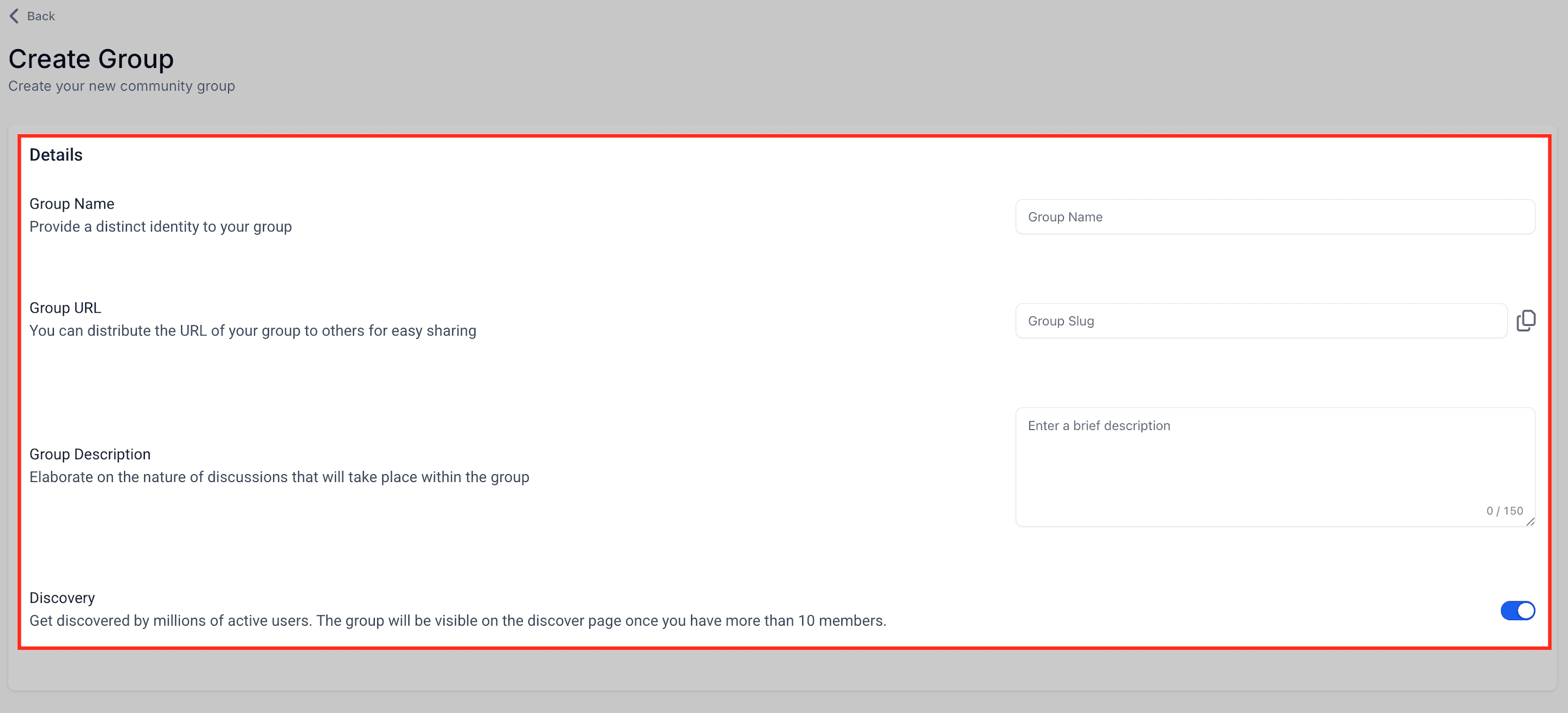 Schermata 2 — Come configurare, personalizzare e gestire le tue Community