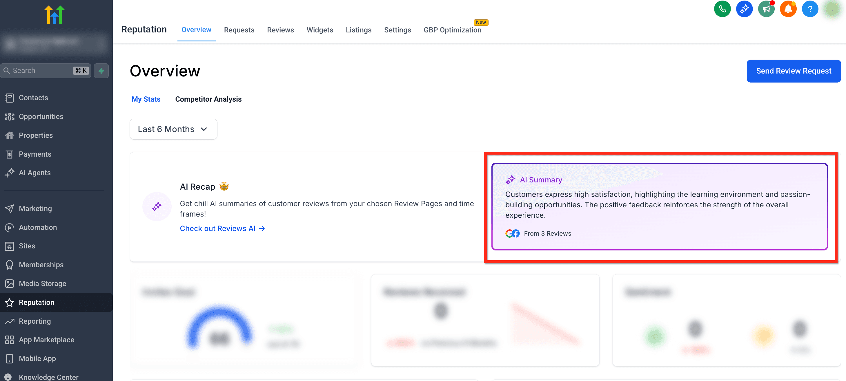 Schermata 1 — Comprendi il Sentiment dei Clienti con i Riepiloghi Recensioni basati su AI
