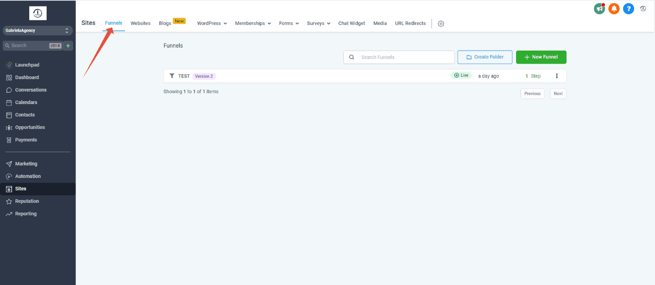 Schermata 2 — Come importare un Funnel da ClickFunnels?