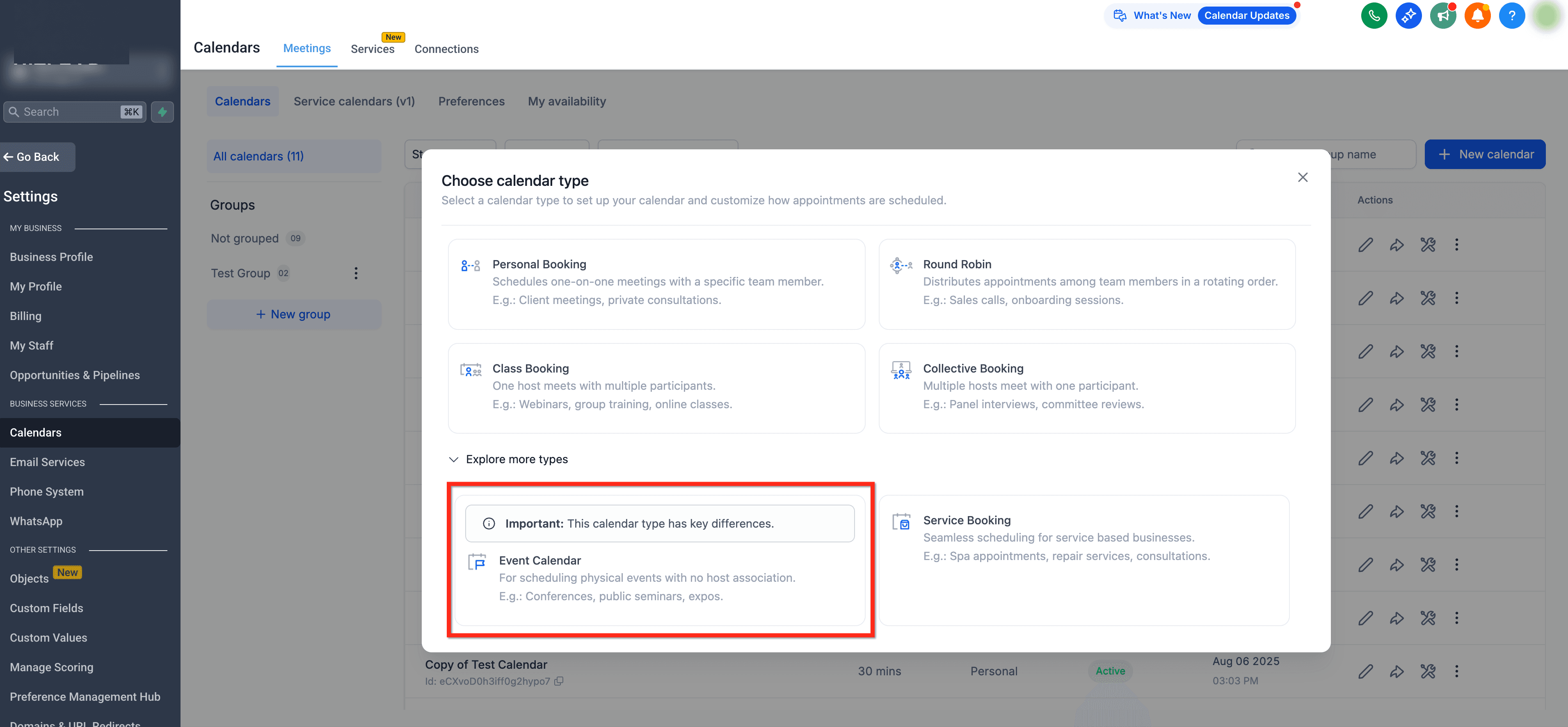 Schermata 3 — Come Creare Calendari Evento