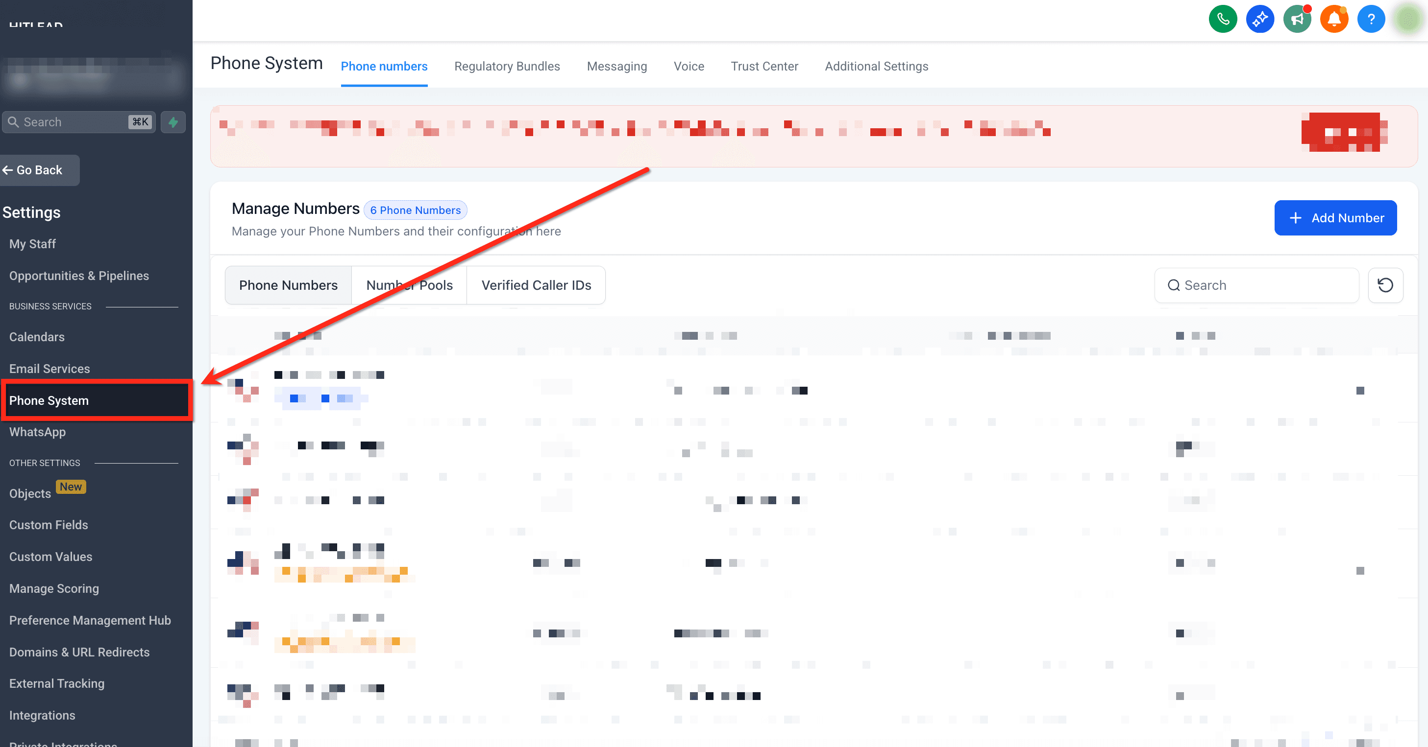 Schermata 2 — Come Abilitare le Trascrizioni delle Chiamate Registrate
