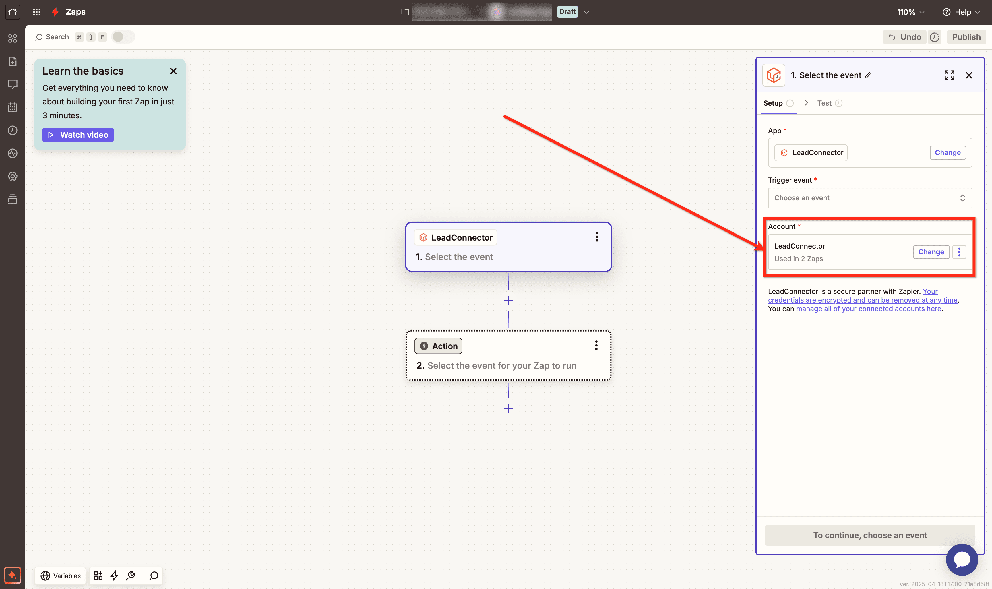 Schermata 5 — Come collegare un Sub-Account HITLEAD a Zapier