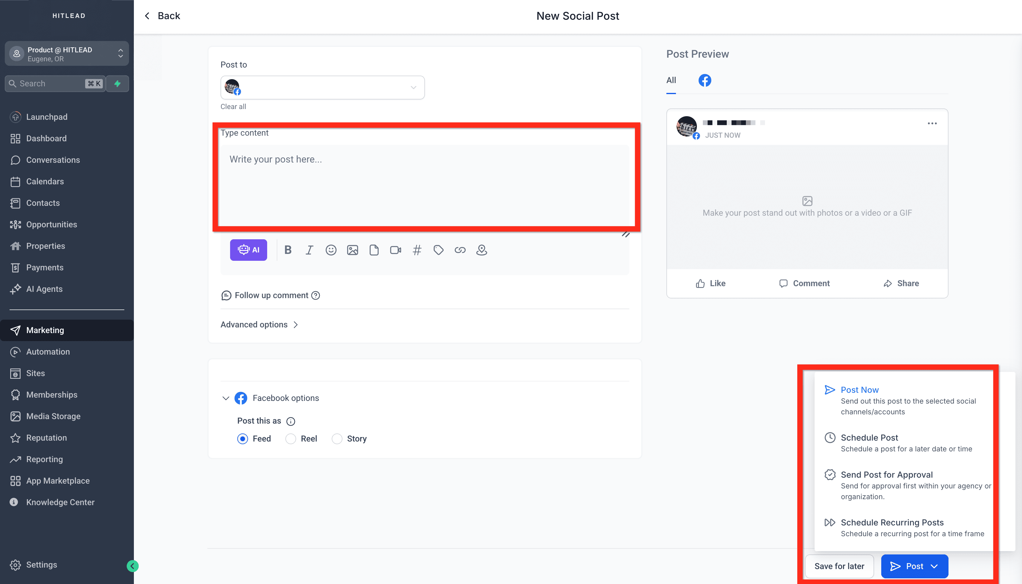 Schermata 12 — Per iniziare - Configura il Social Planner