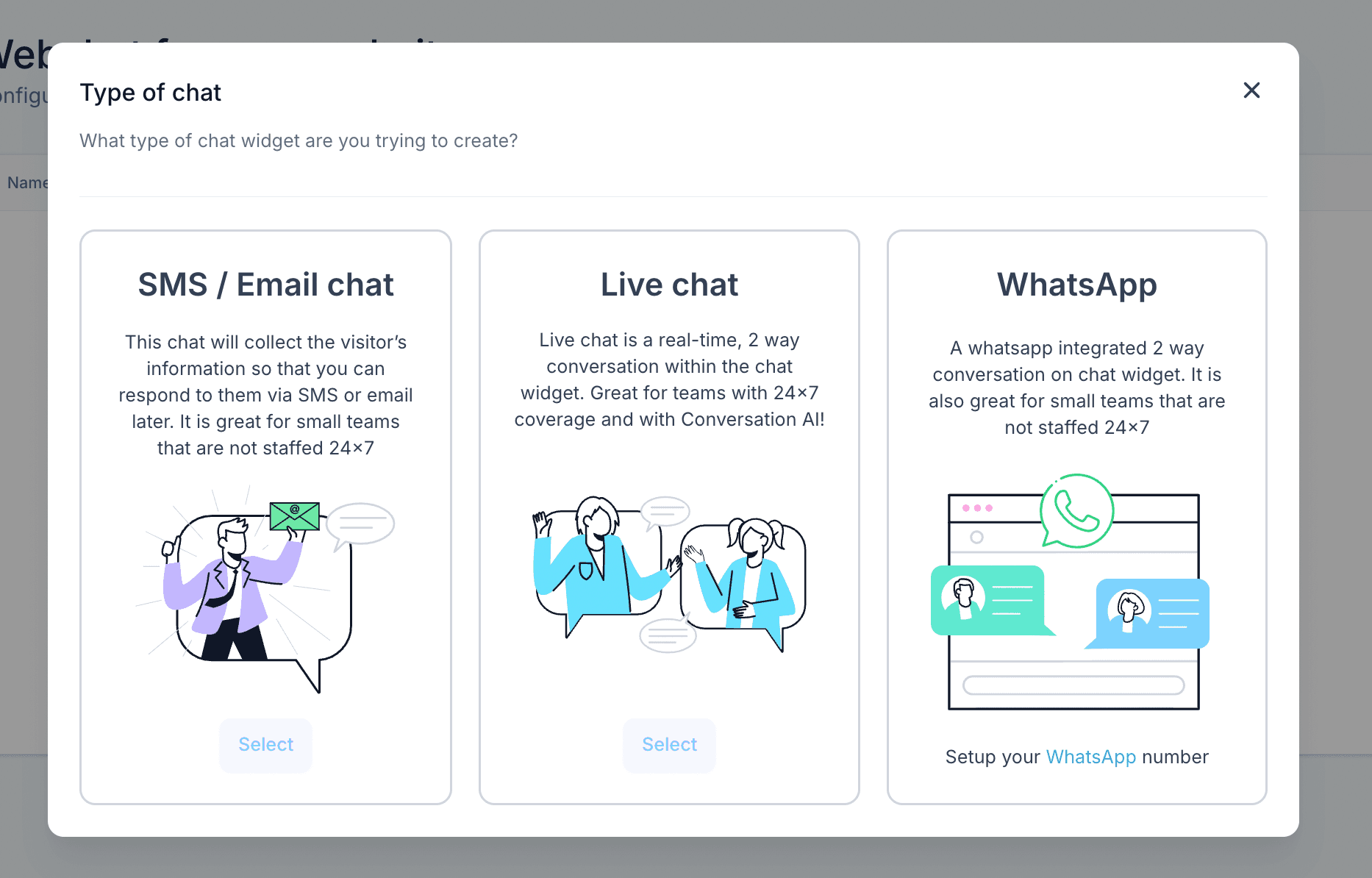 Schermata 2 — Chat Widget - Invia i tuoi lead alla chat WhatsApp