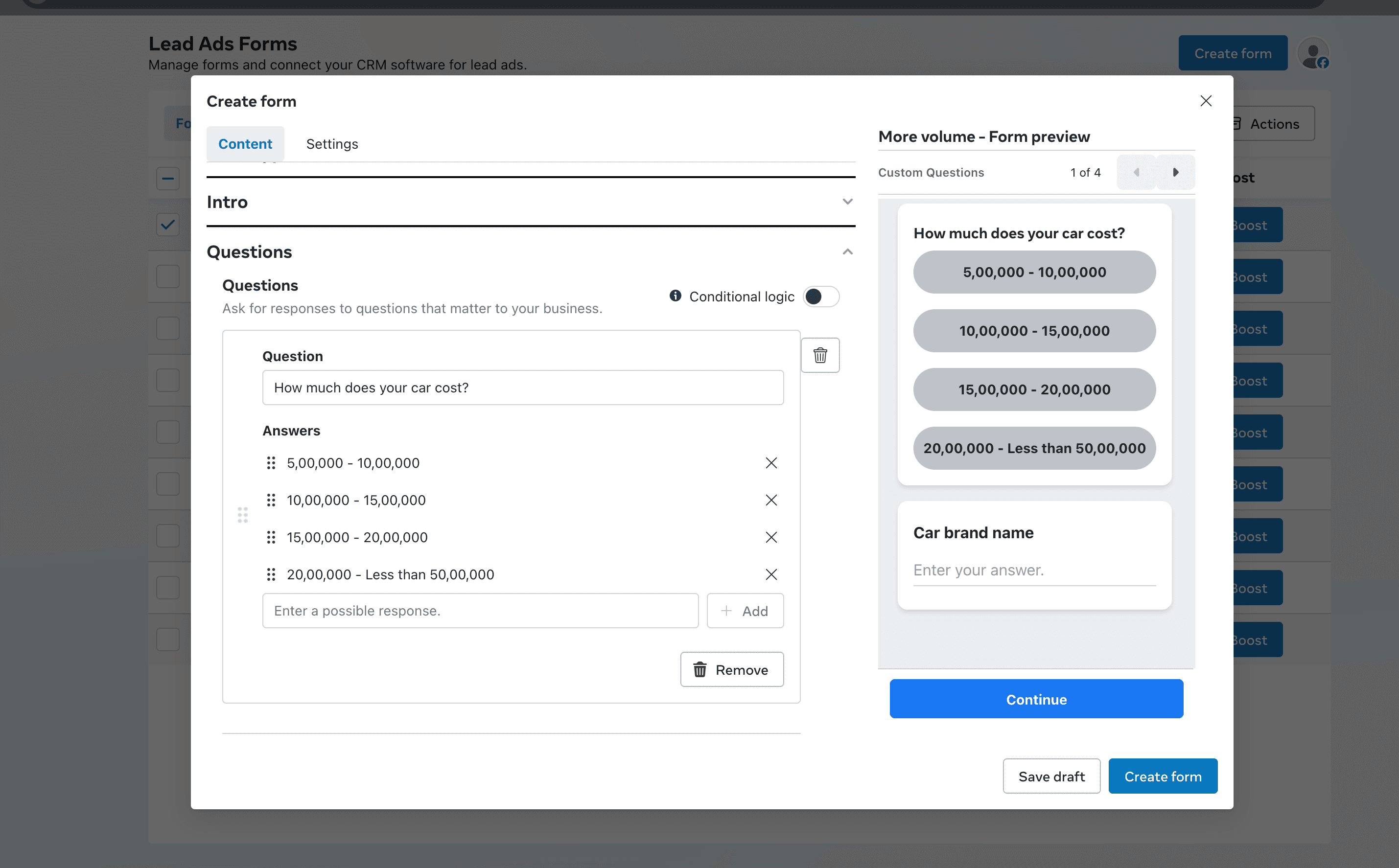 Schermata 4 — Integrazione Facebook Multi-Pagina Lead Ads