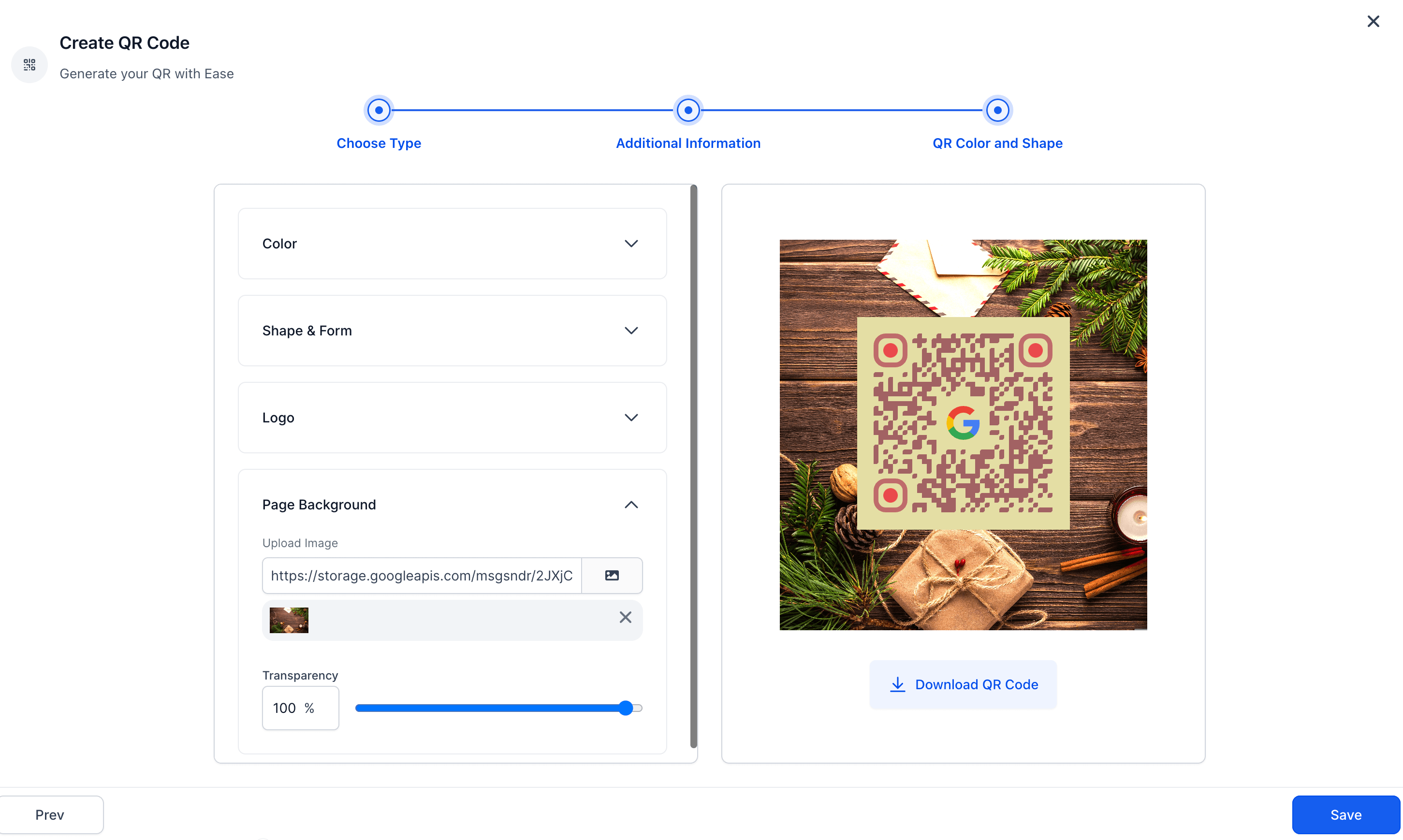 Schermata 4 — Come creare un codice QR collegato a un sito web