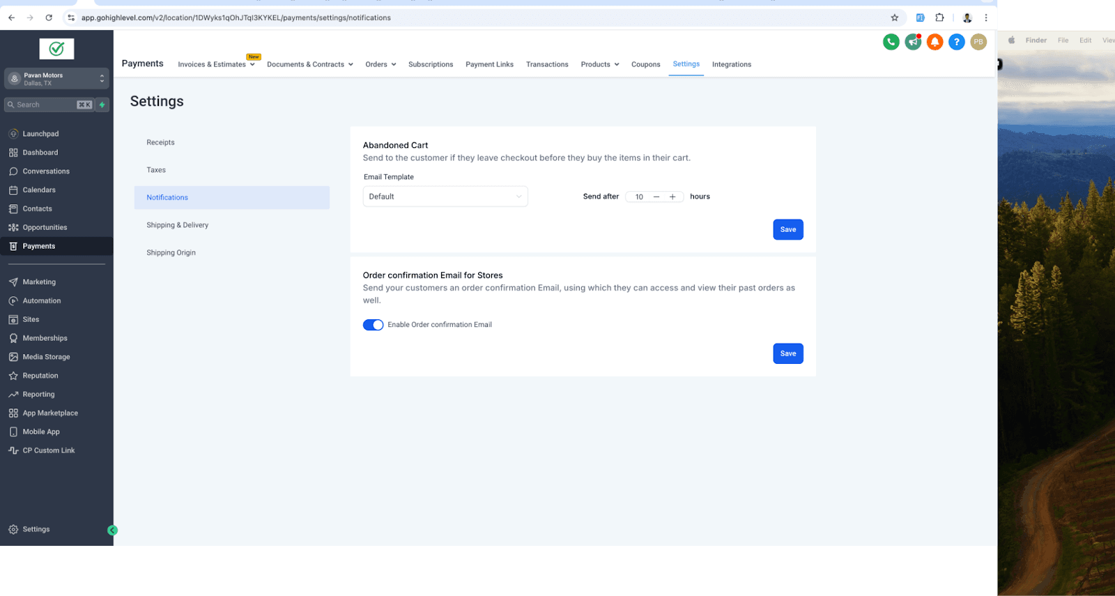 Schermata 2 — Customer Access Center: visualizzare i dettagli degli ordini attuali e passati