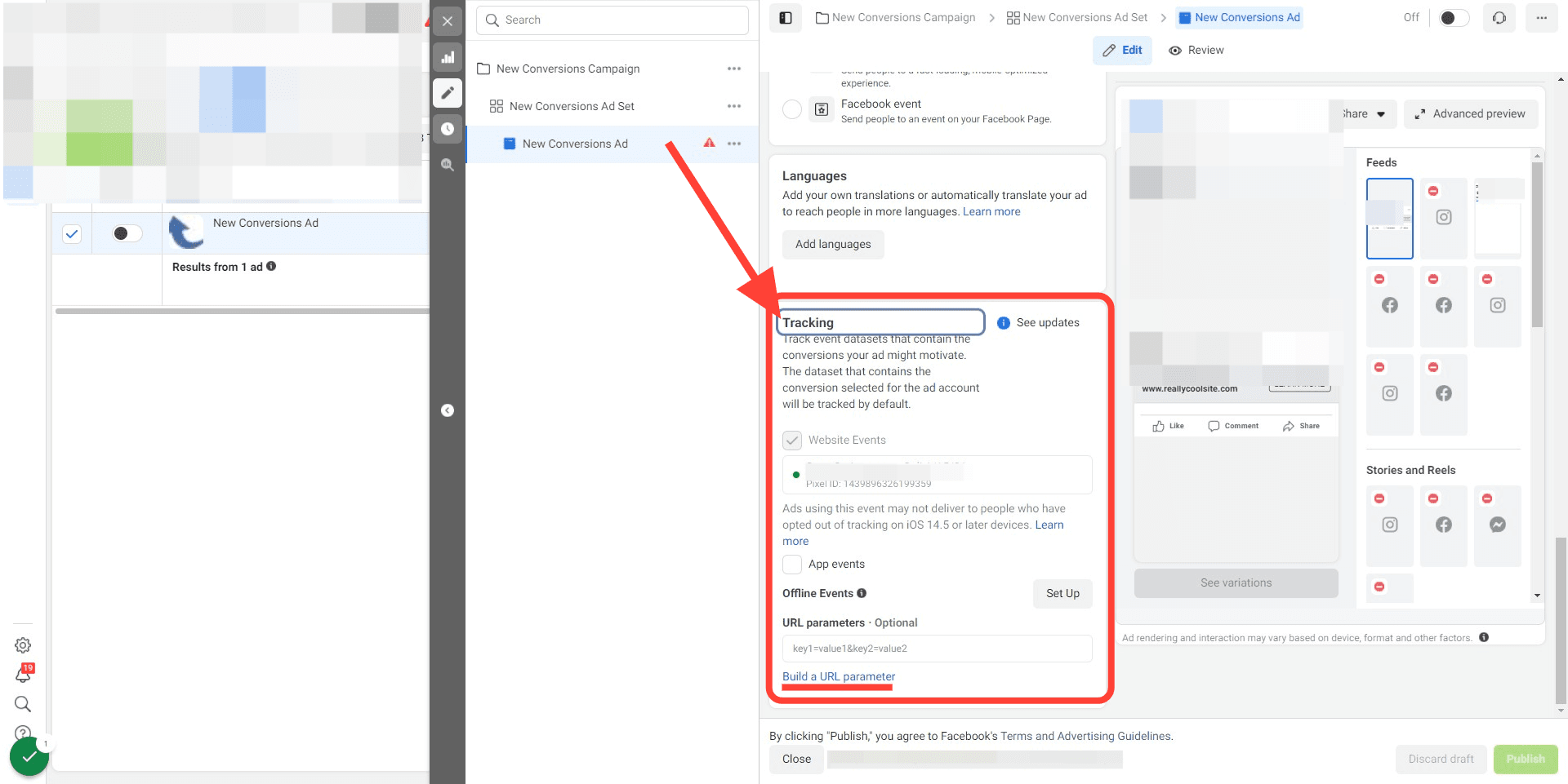 Schermata 2 — Come configurare il Report degli Annunci Facebook