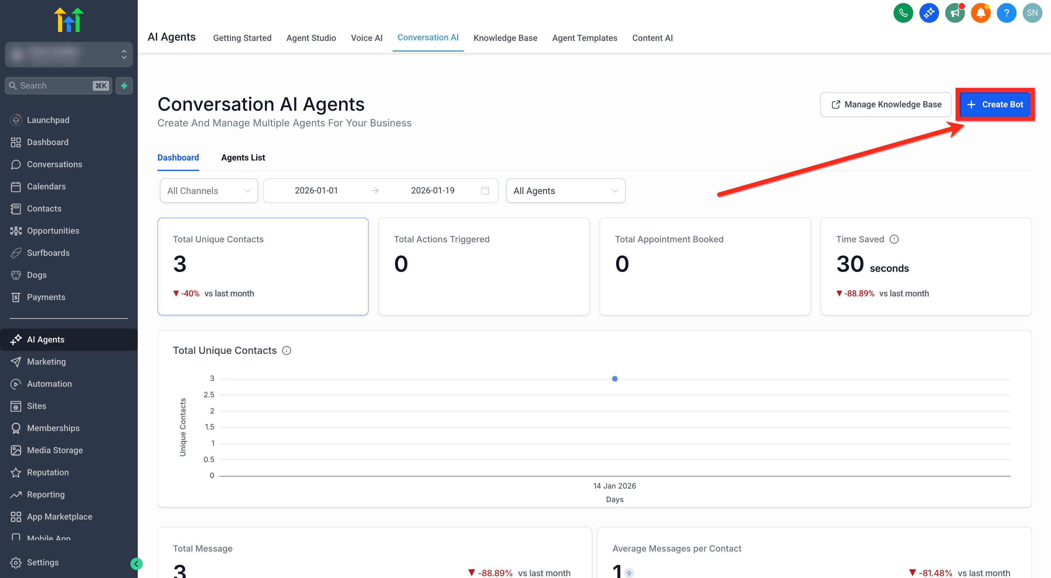 Schermata 2 — Conversation AI - Azione di Follow-Up Automatico